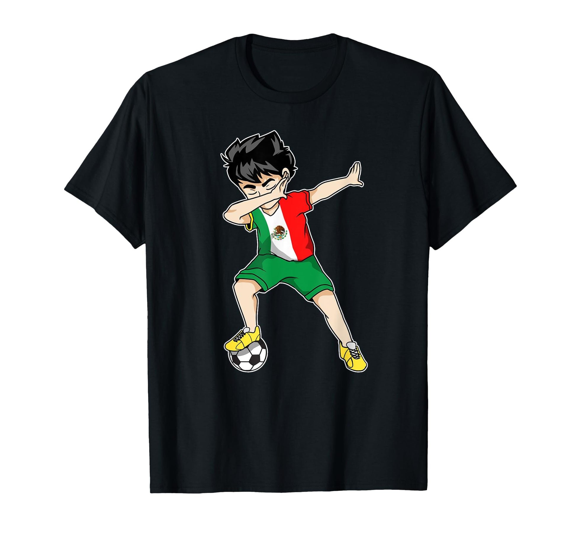 Dabbing Soccer Mexico Football Mexican T-Shirt - Trendy Graphic Men Women - T-Shirt, Sweatshirt, Hoodie
