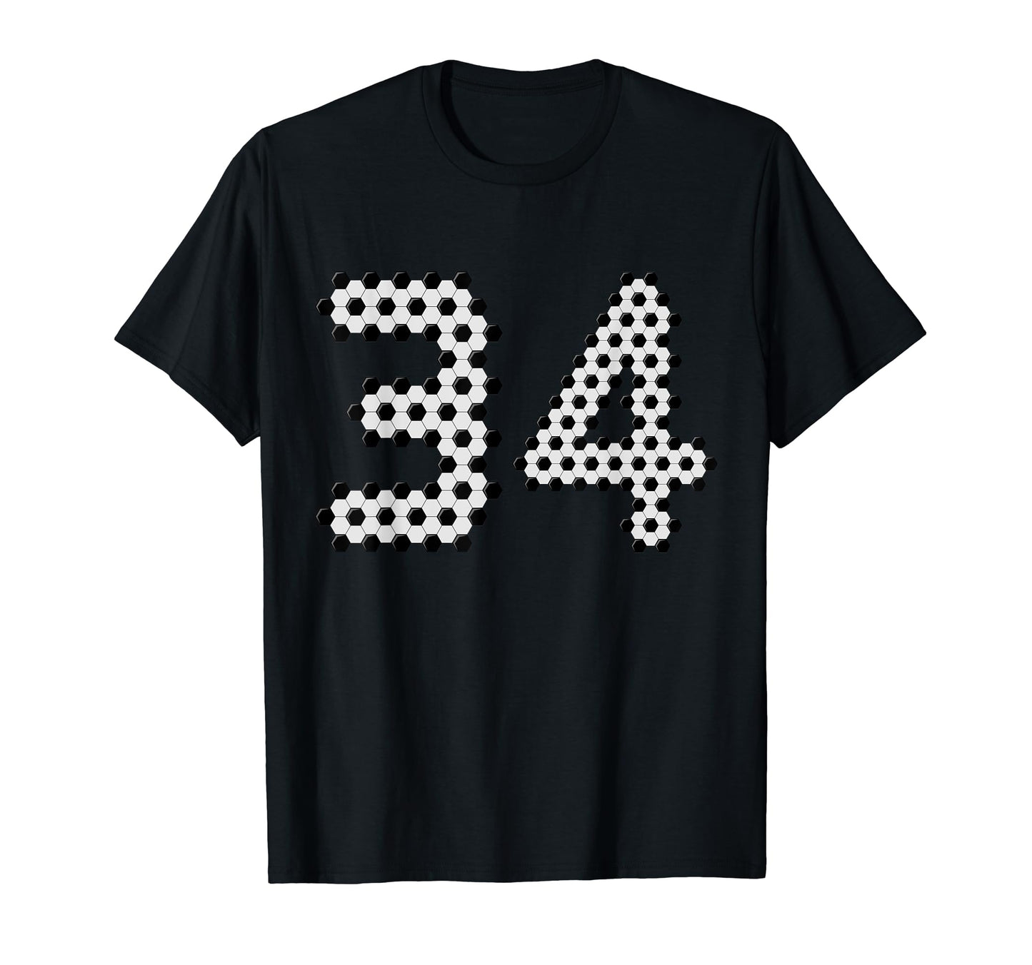 Fun 34Th Birthday Soccer Themed T-Shirt - Casual Everyday Wear Men Women - T-Shirt, Sweatshirt, Hoodie