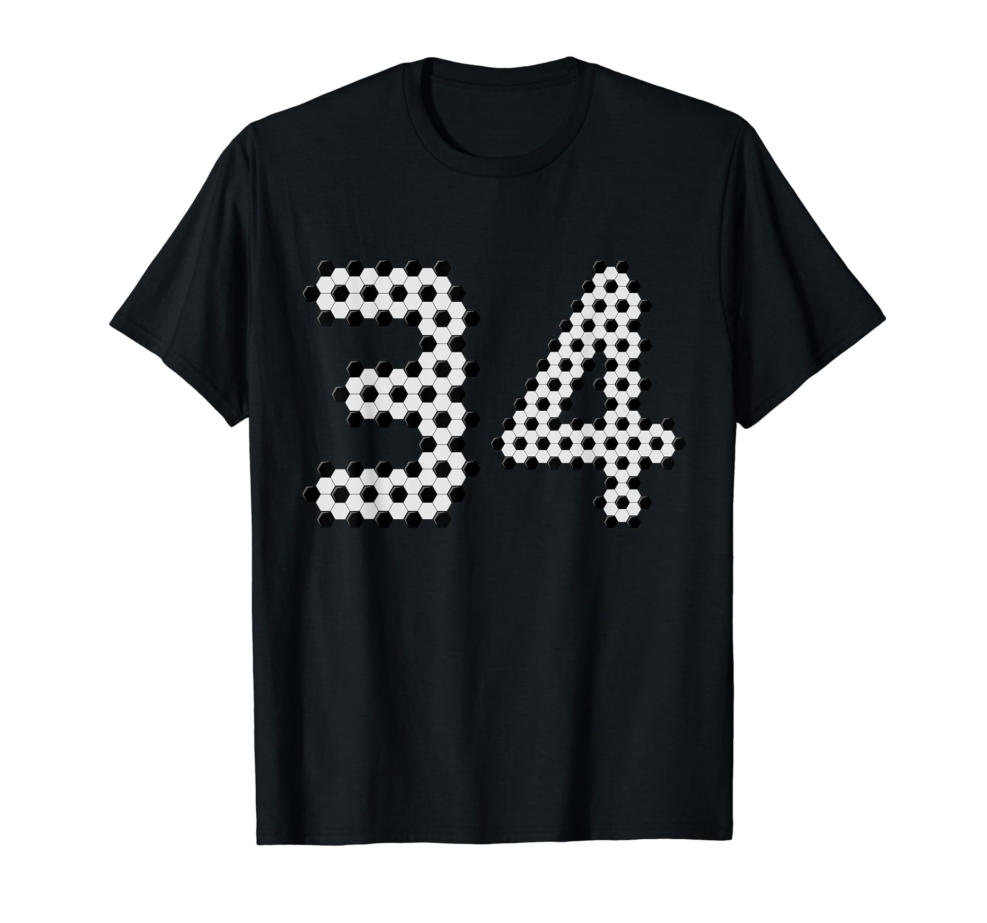 Fun 34Th Birthday Soccer Themed T-Shirt - Casual Everyday Wear Men Women - T-Shirt, Sweatshirt, Hoodie