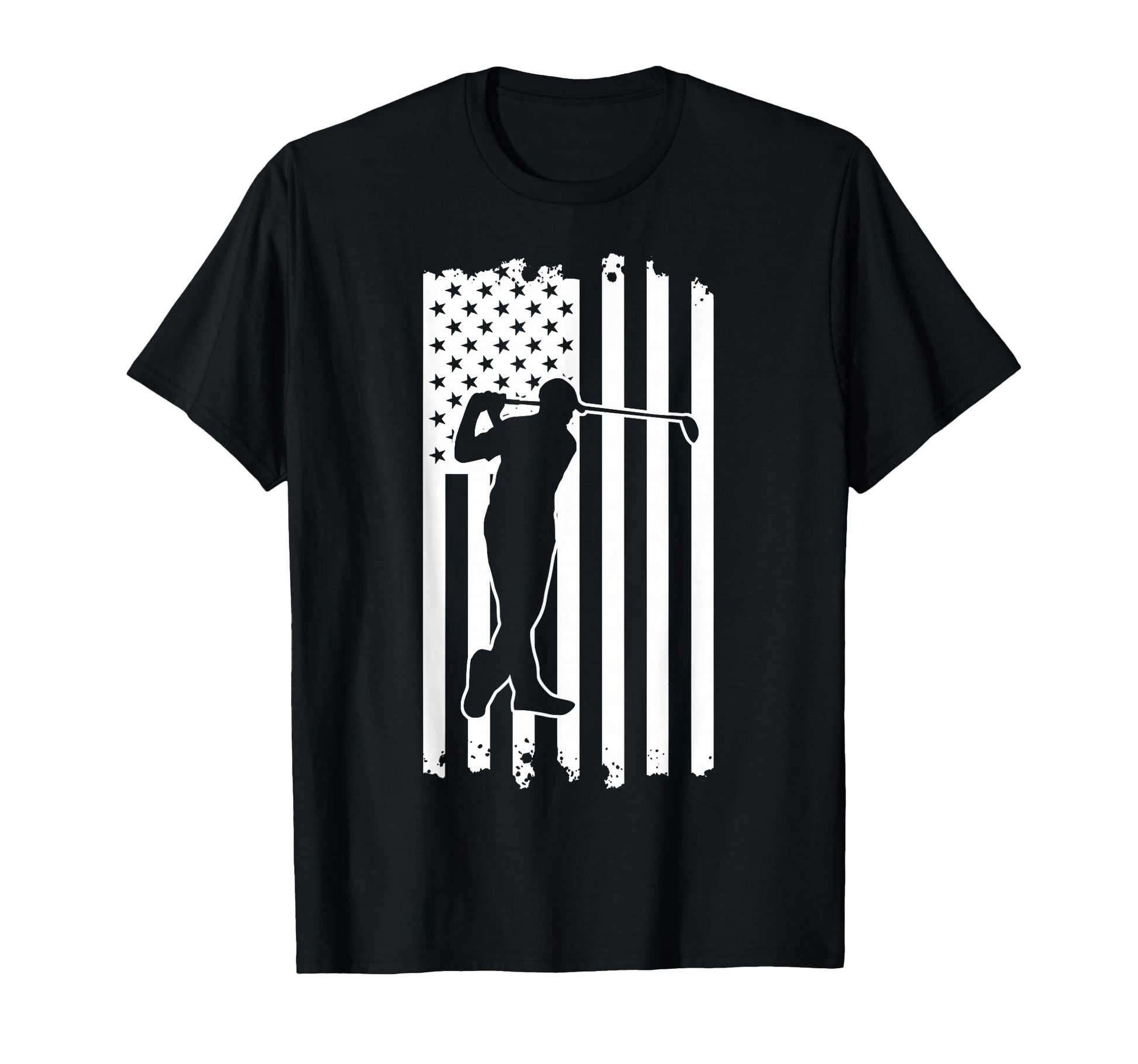 Fourth July American Flag Golf T-Shirt - Aesthetic Graphic for Adults - T-Shirt, Sweatshirt, Hoodie