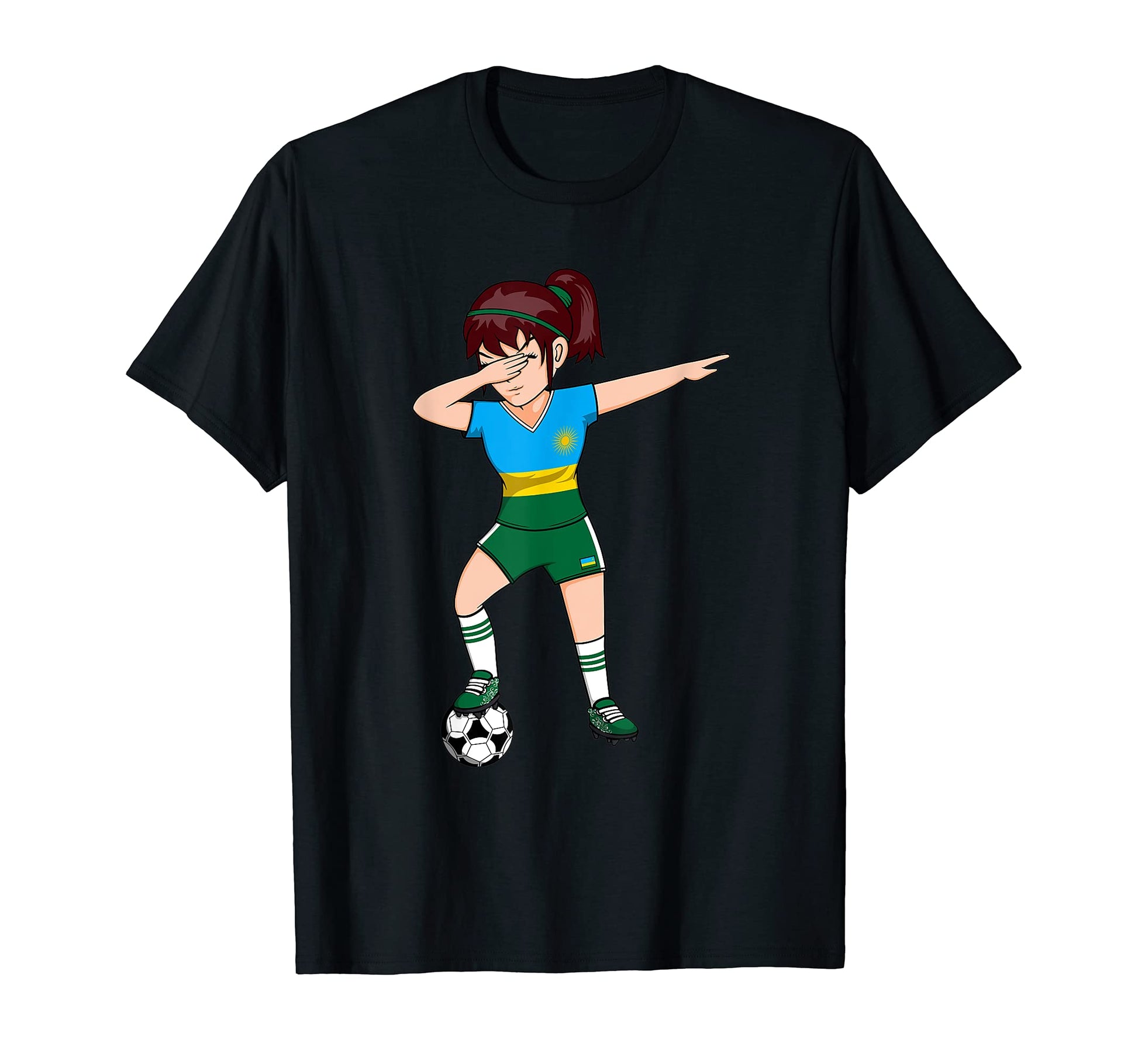 Dabbing Soccer Rwanda Jersey Rwandan T-Shirt - Graphic Print for Adults - T-Shirt, Sweatshirt, Hoodie