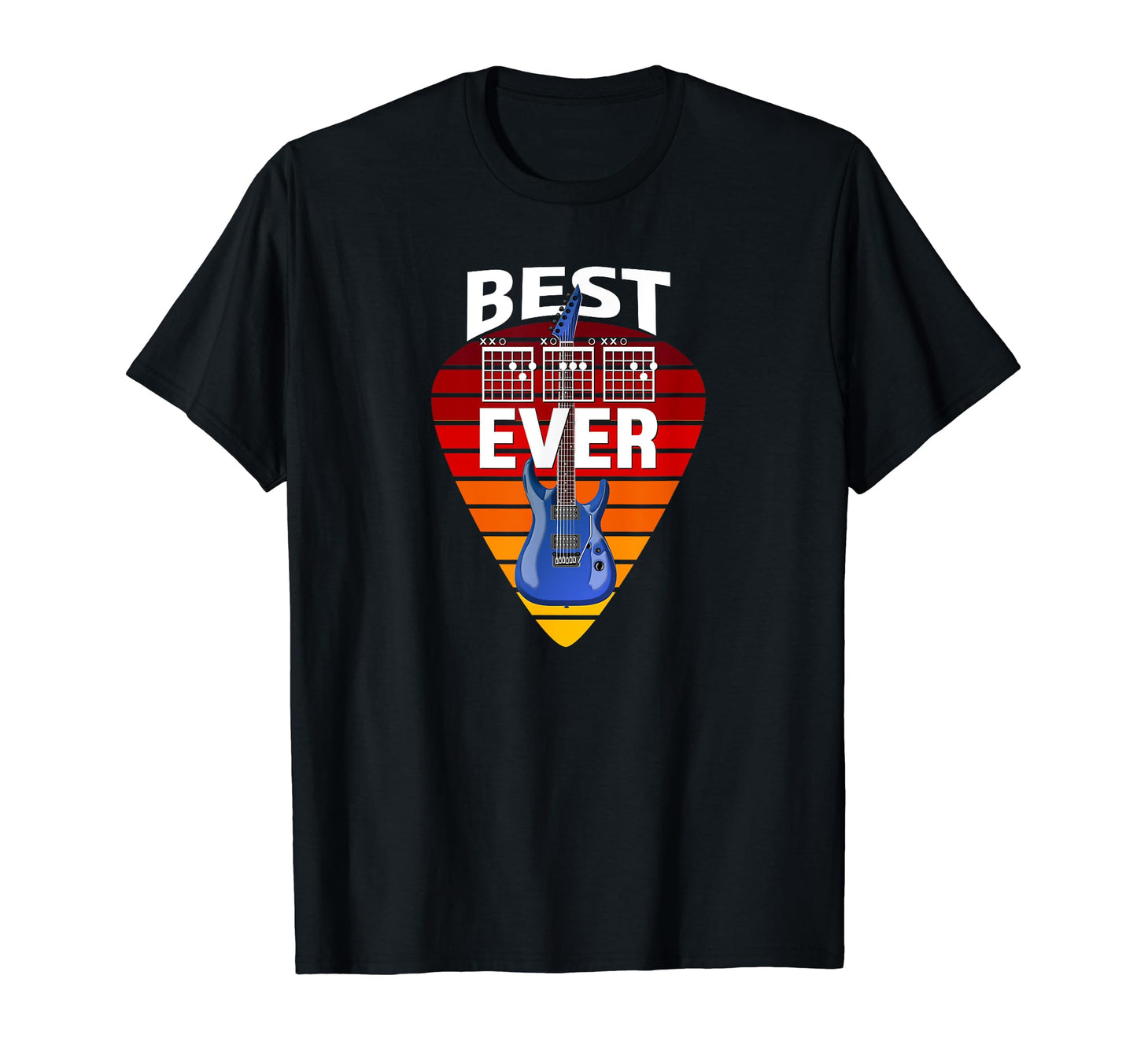 Mens Guitarist Father Best Dad Ever Music T-Shirt - Trendy Graphic Unisex - T-Shirt, Sweatshirt, Hoodie