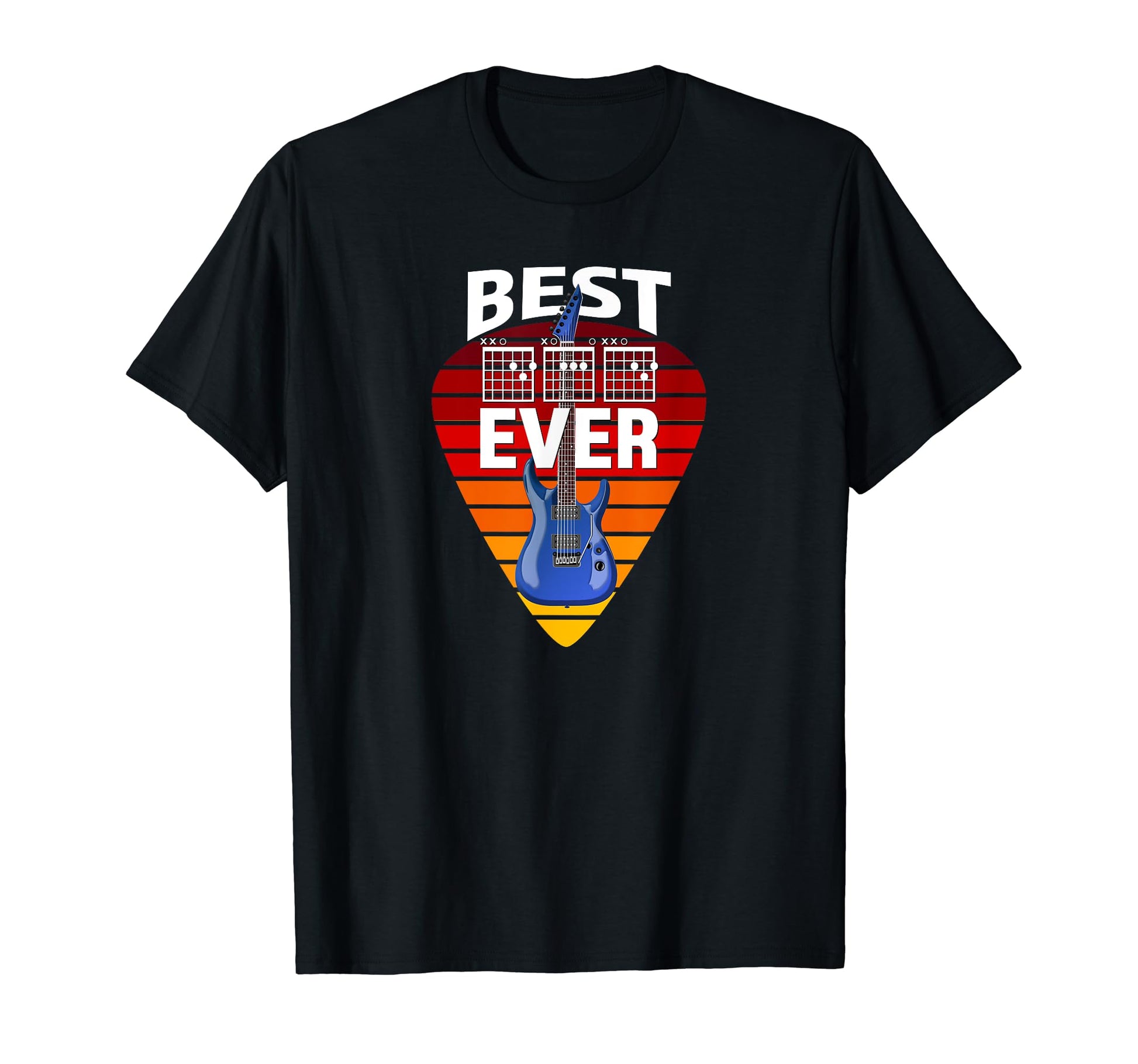 Mens Guitarist Father Best Dad Ever Music T-Shirt - Trendy Graphic Unisex - T-Shirt, Sweatshirt, Hoodie