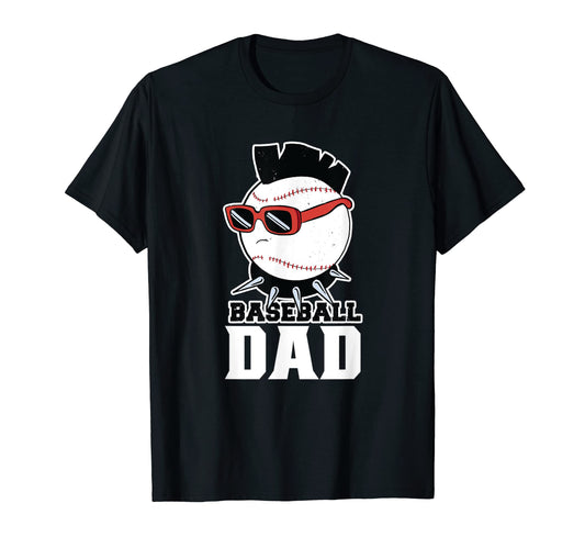 Baseball Dad Daddy Father Baseballer Papa T-Shirt - Unique Graphic Unisex - T-Shirt, Sweatshirt, Hoodie