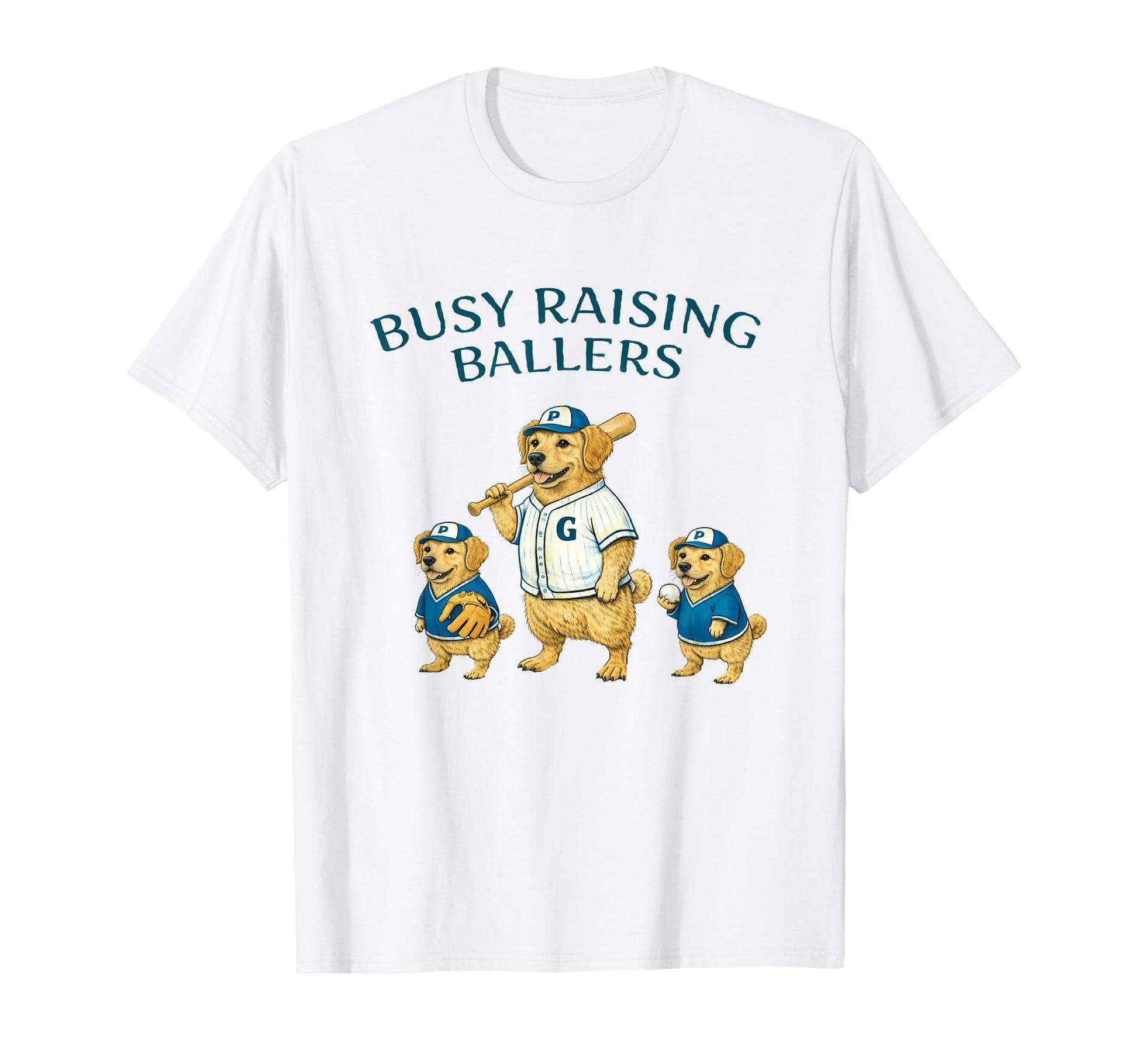 Busy Raising Baller Baseball T-Shirt - Fun Novelty Design Men Women - T-Shirt, Sweatshirt, Hoodie