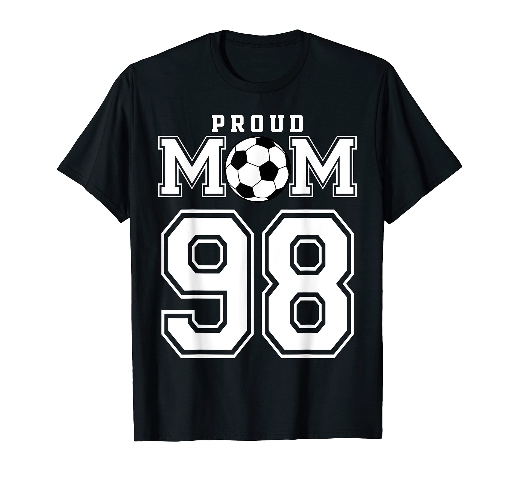 Number 98 Custom Proud Soccer Futbol T-Shirt - Minimalist Print for Adults - T-Shirt, Sweatshirt, Hoodie