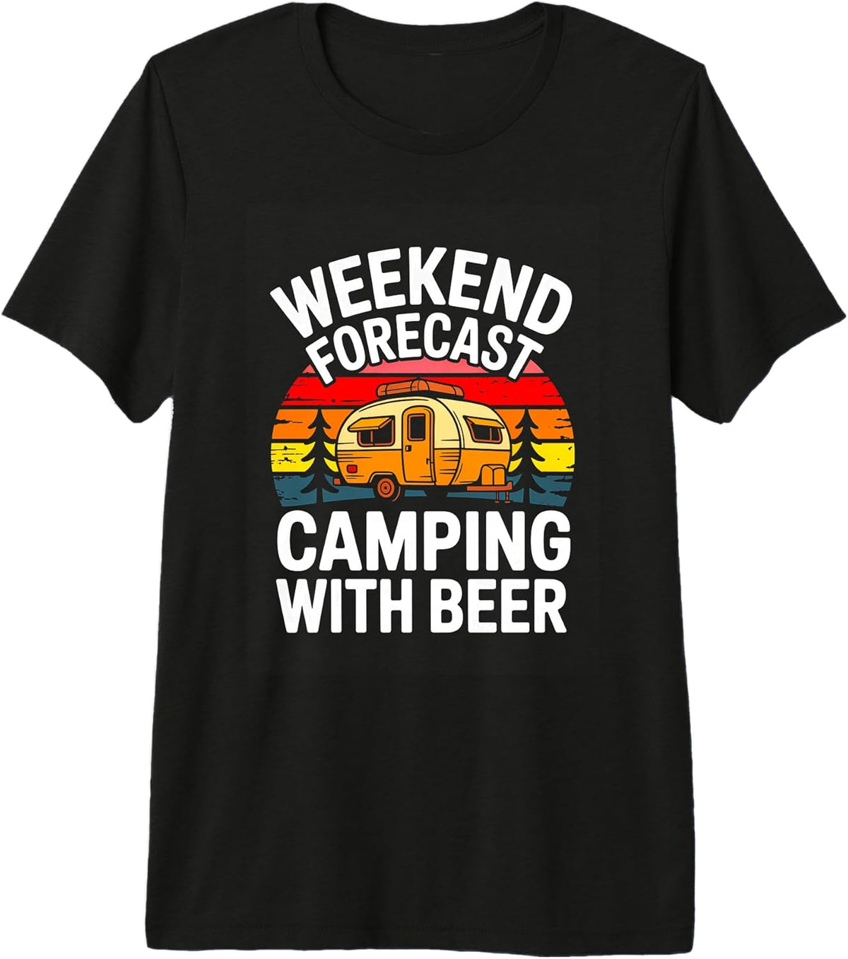 Camping Beer Weekend Forecast Camper - Adult & Kids T-Shirts, Sweatshirts & Hoodies apparel design preview 1