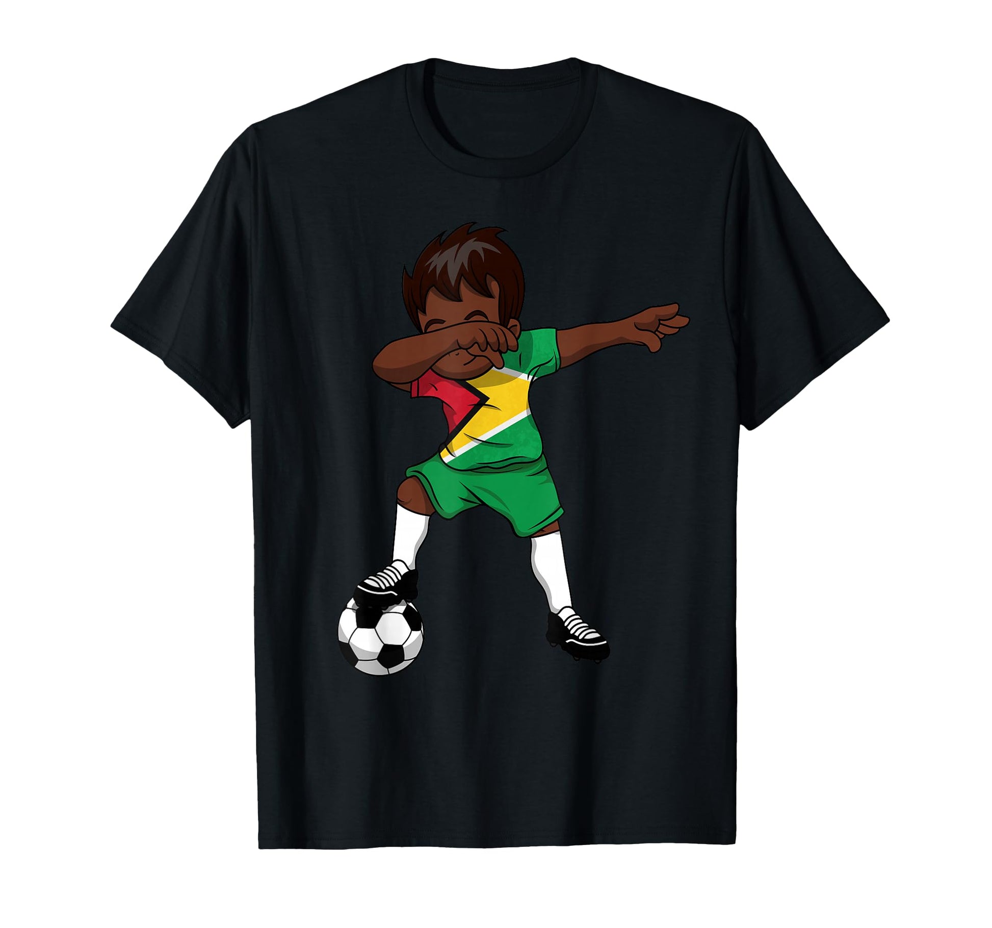 Dabbing Soccer Guyana Guyanese T-Shirt - Aesthetic Graphic Men Women - T-Shirt, Sweatshirt, Hoodie