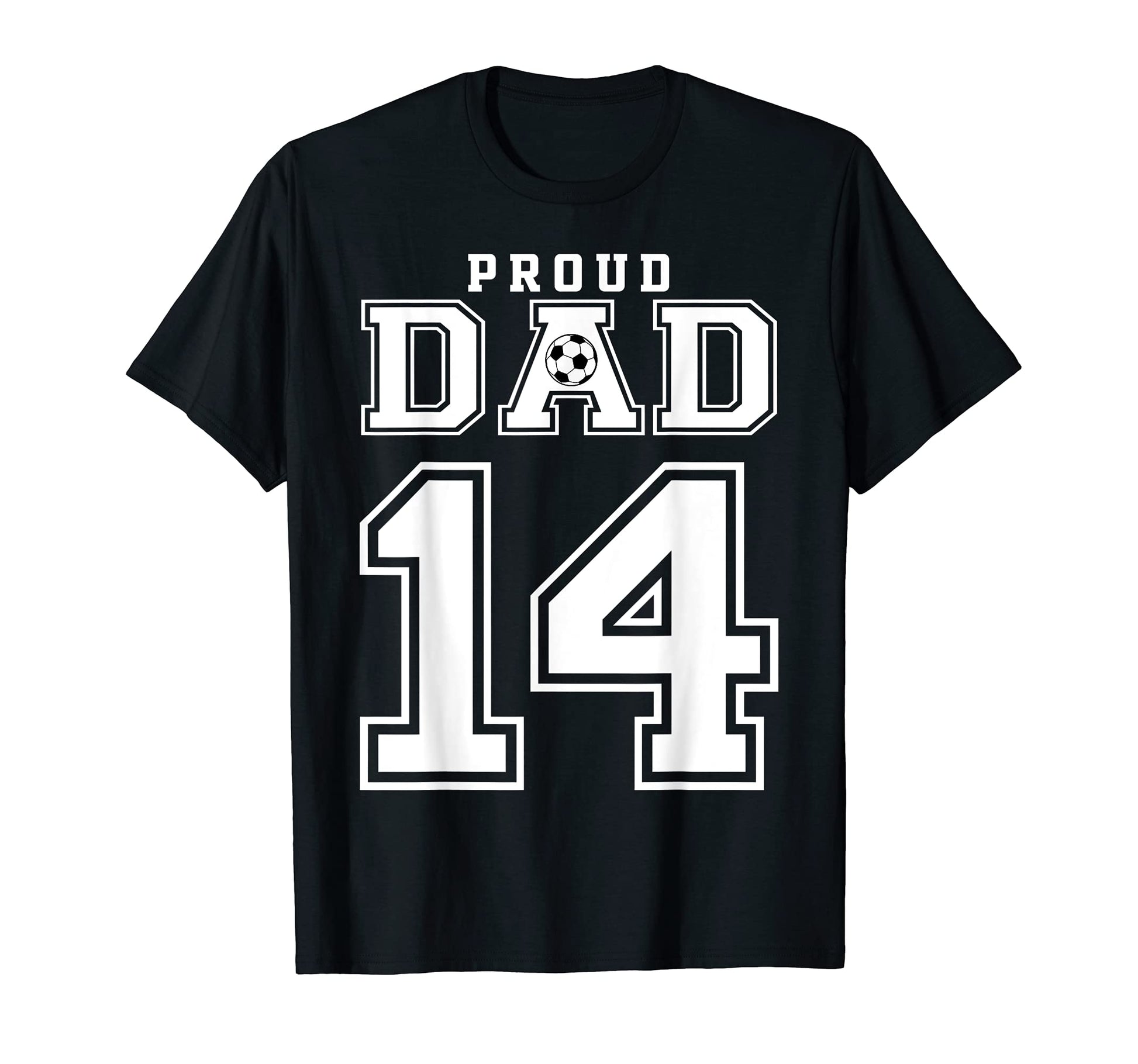 Number 14 Custom Proud Soccer Futbol T-Shirt - Unique Graphic for Adults - T-Shirt, Sweatshirt, Hoodie