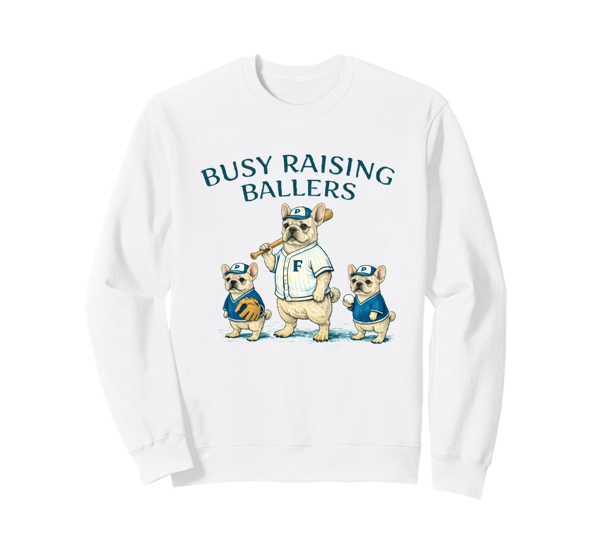 Busy Raising Baller Baseball Sweatshirt - Custom Art Print for Adults - T-Shirt, Sweatshirt, Hoodie