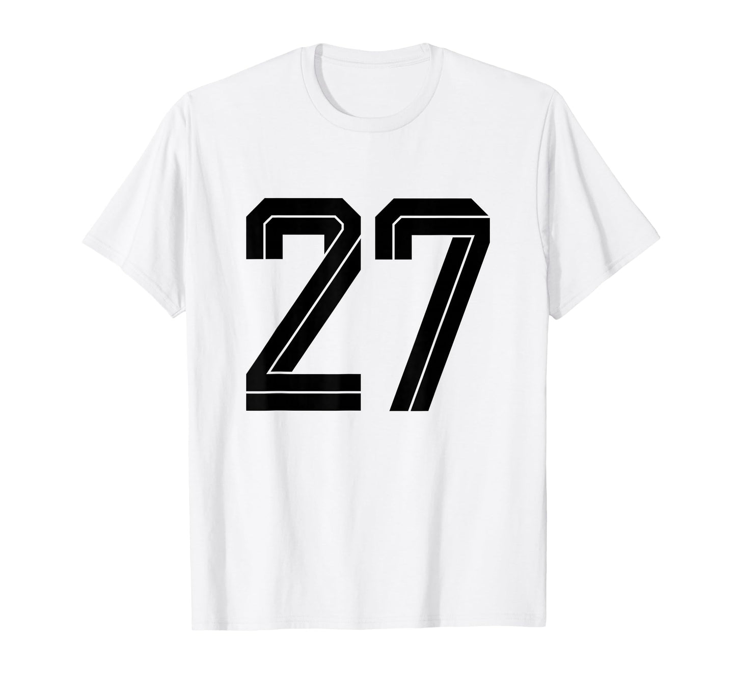 27 White Number 27 Sports Fan Soccer T-Shirt - Custom Art Print Men Women - T-Shirt, Sweatshirt, Hoodie