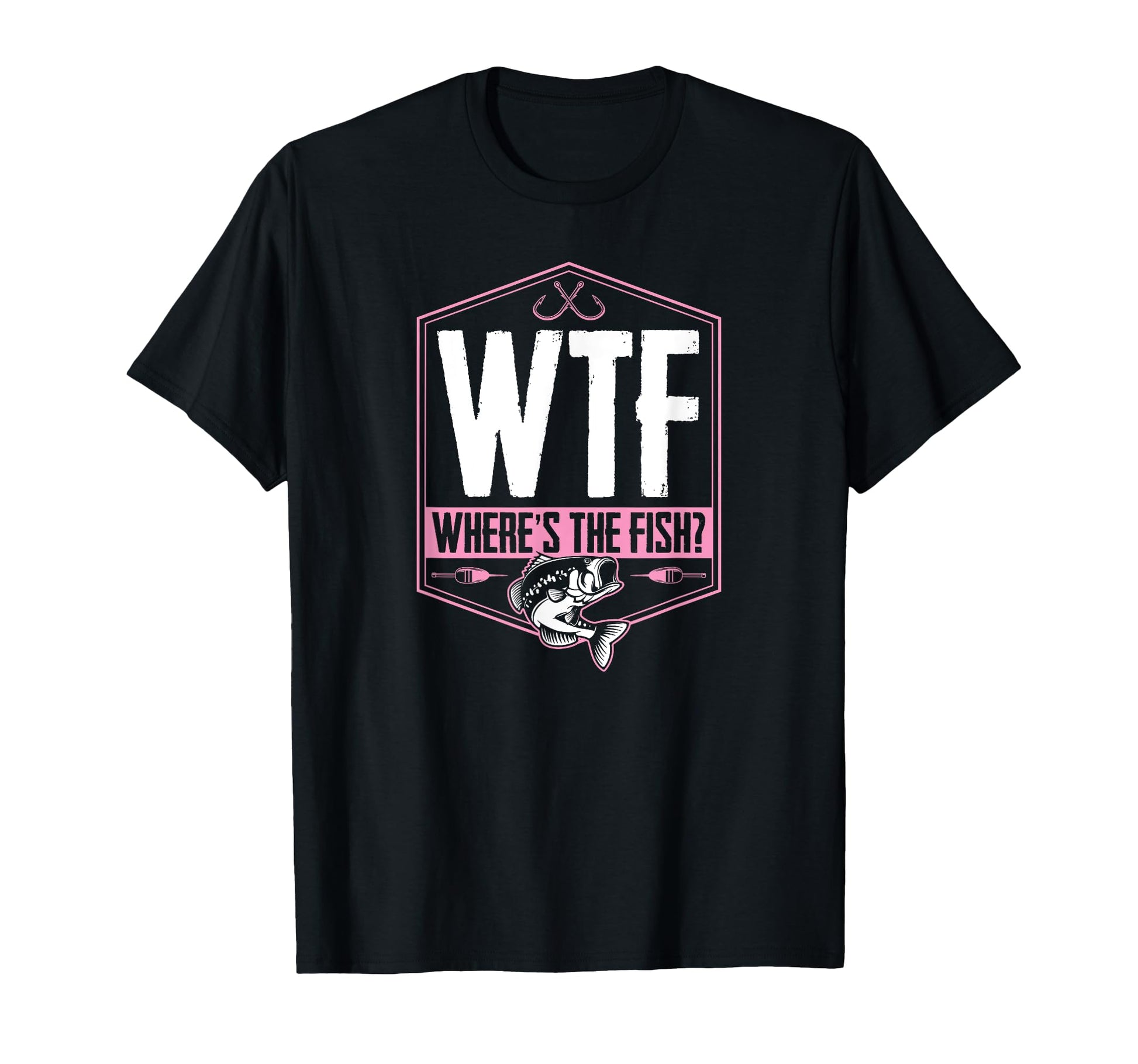 Wtf Wheres Fish Funny Bass Fishing T-Shirt - Fun Novelty Design Men Women - T-Shirt, Sweatshirt, Hoodie