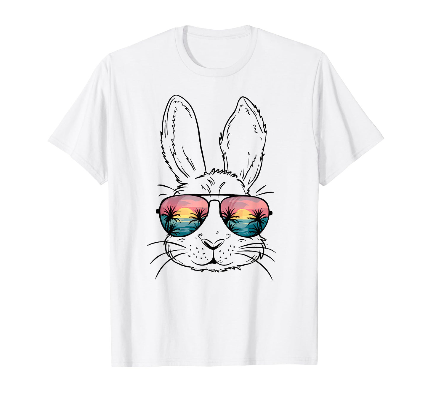 Bunny Face Rabbit Sunglasses Beach T-Shirt - Streetwear Style Men Women - T-Shirt, Sweatshirt, Hoodie