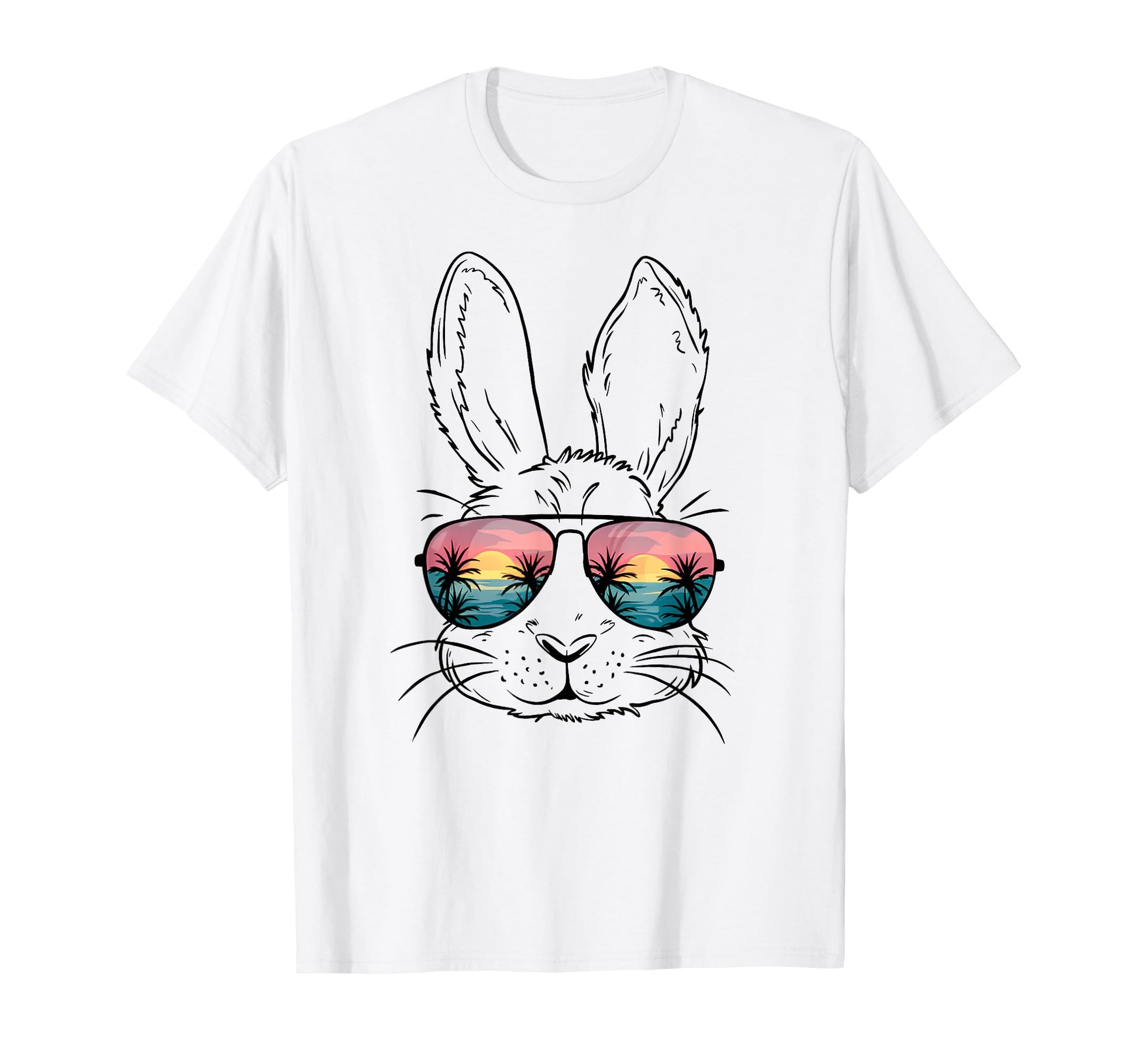 Bunny Face Rabbit Sunglasses Beach T-Shirt - Streetwear Style Men Women - T-Shirt, Sweatshirt, Hoodie