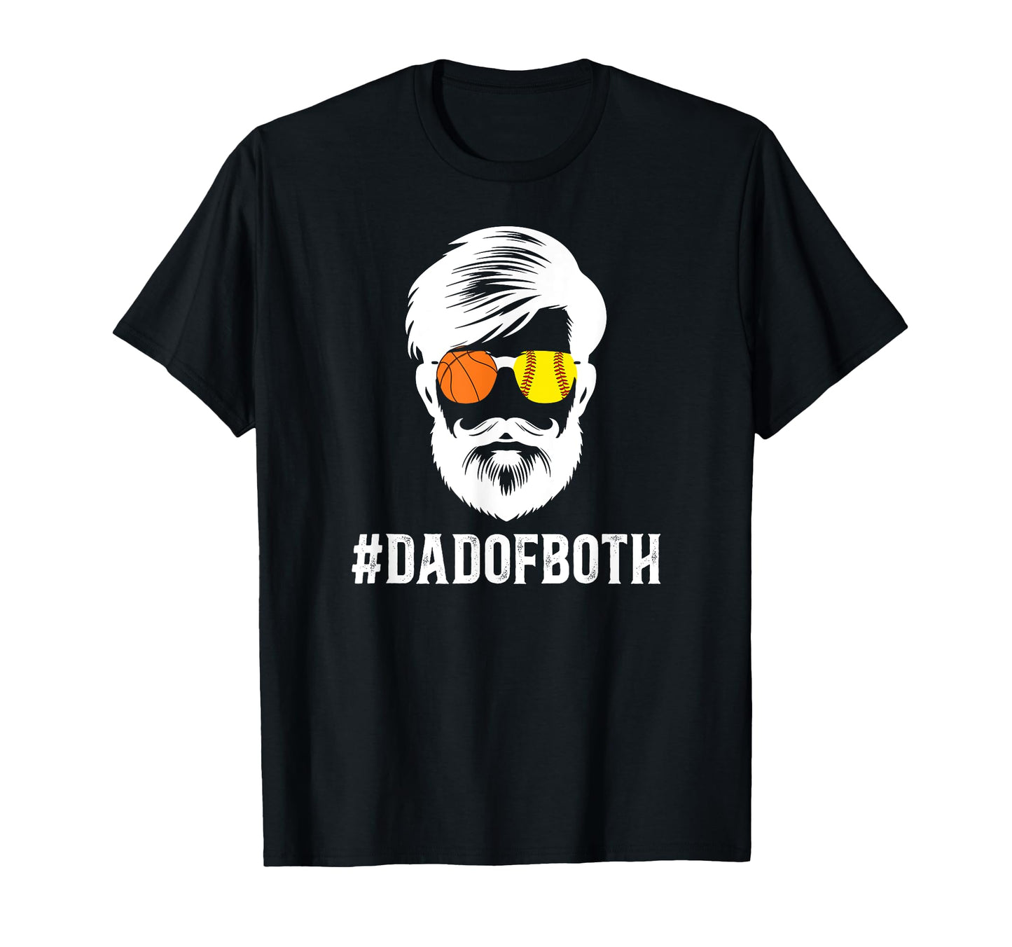 Dad Both Softball Basketball Dad Ballers T-Shirt - Custom Art Print Unisex - T-Shirt, Sweatshirt, Hoodie