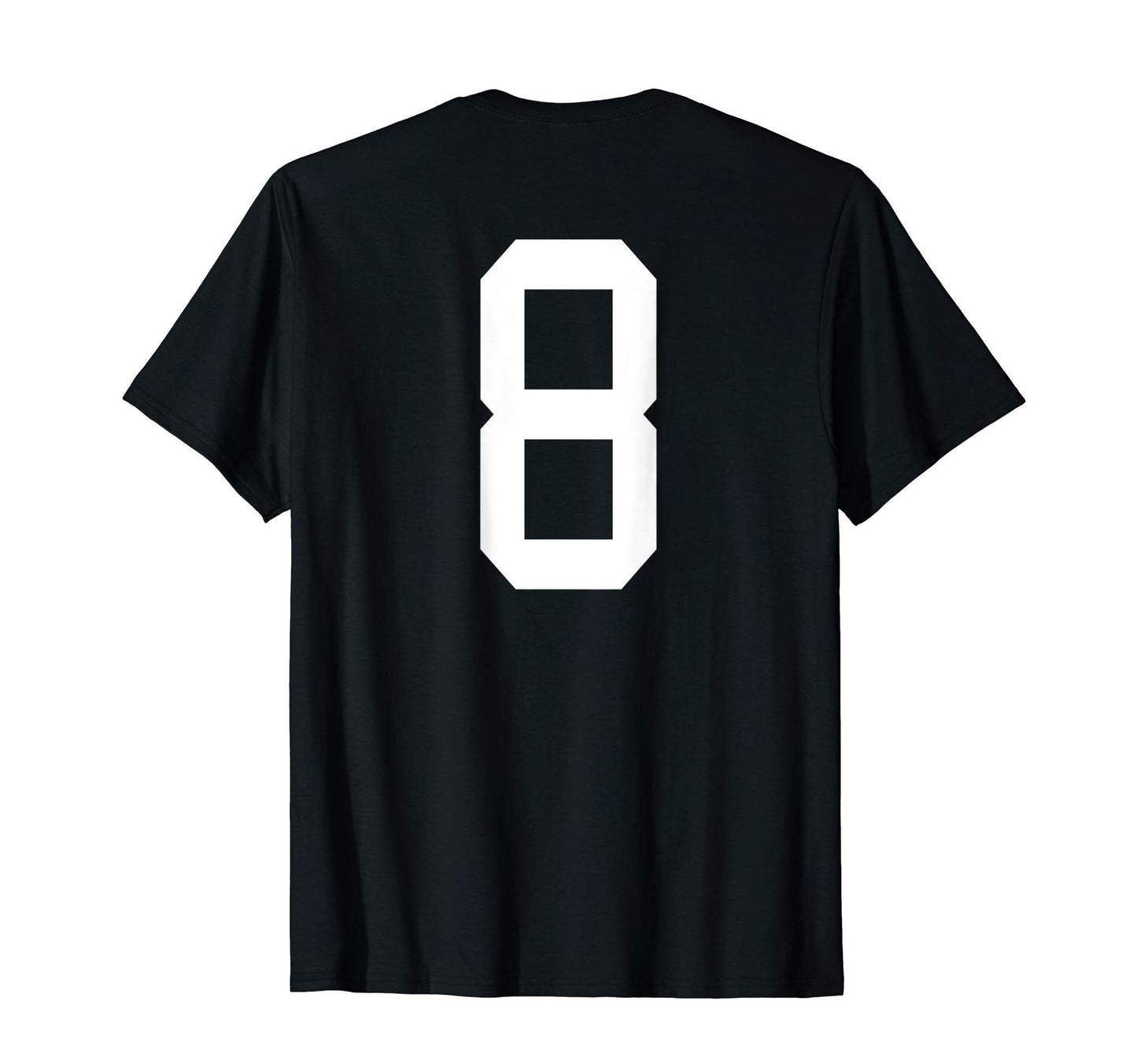 Number 8 Back Soccer Training T-Shirt - Novelty Apparel for Adults - T-Shirt, Sweatshirt, Hoodie
