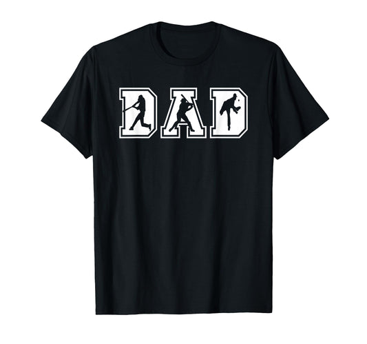 Baseball Dad Funny Fathers Day T-Shirt - Custom Art Print for Adults - T-Shirt, Sweatshirt, Hoodie