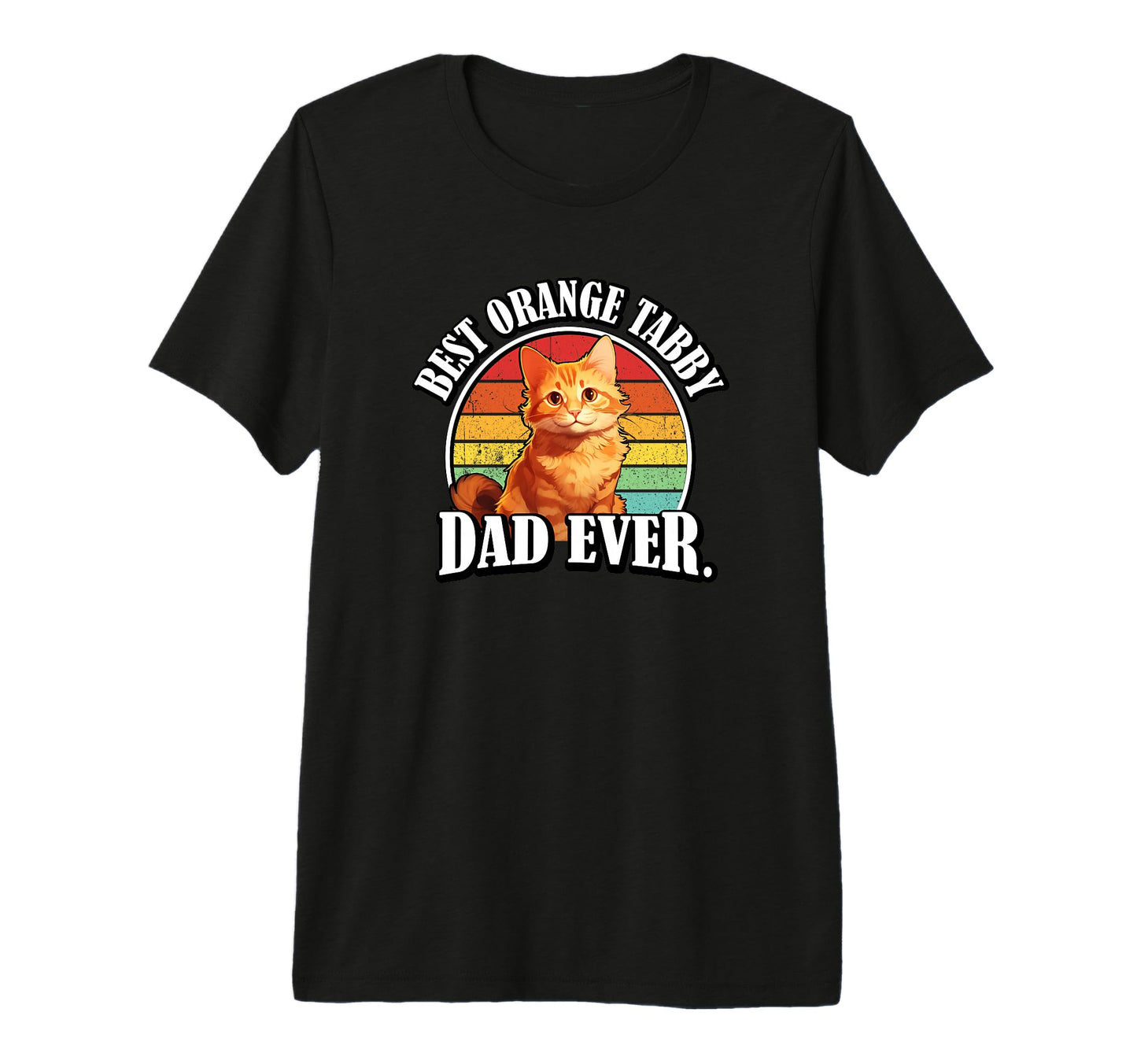 Dad Orange Tabby Cat Lover Tri Blend T-Shirt - Streetwear Style Men Women - T-Shirt, Sweatshirt, Hoodie