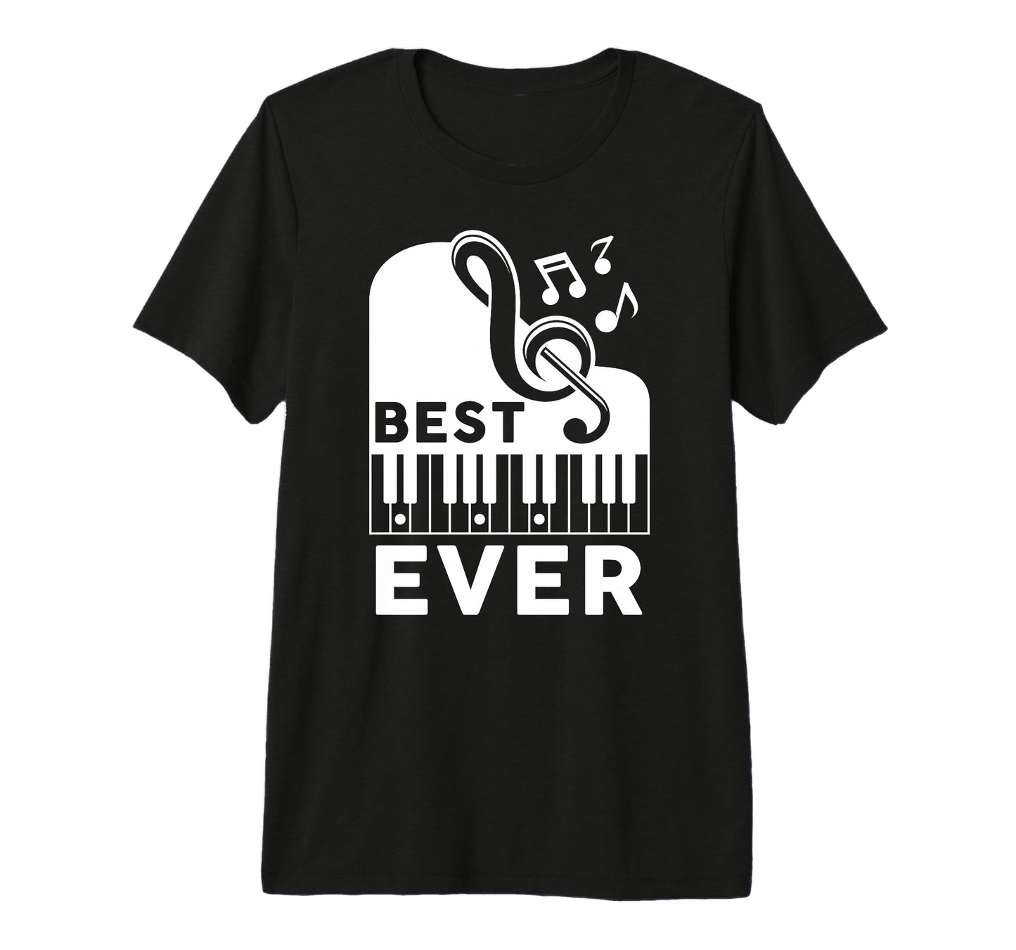 Fathers Day Best Dad Ever Pianist T-Shirt - Minimalist Print Unisex - T-Shirt, Sweatshirt, Hoodie