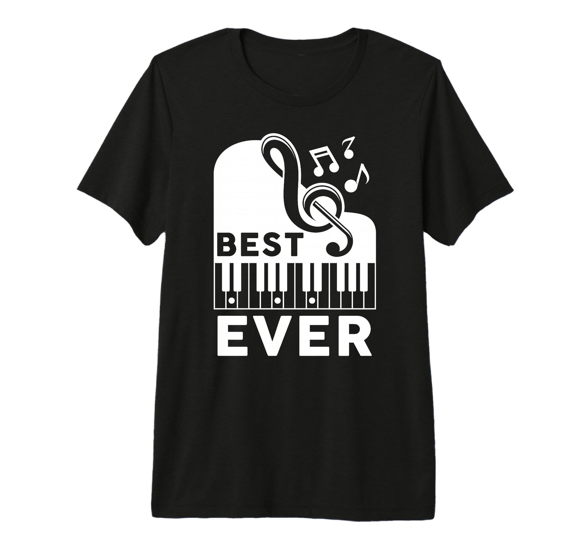 Fathers Day Best Dad Ever Pianist T-Shirt - Minimalist Print Unisex - T-Shirt, Sweatshirt, Hoodie