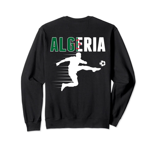 Algeria Soccer Fans Jersey Sweatshirt - Fun Novelty Design for Adults - T-Shirt, Sweatshirt, Hoodie