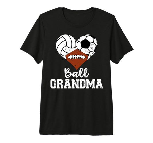 Ball Grandma Funny Volleyball Soccer T-Shirt - Custom Art Print for Adults - T-Shirt, Sweatshirt, Hoodie