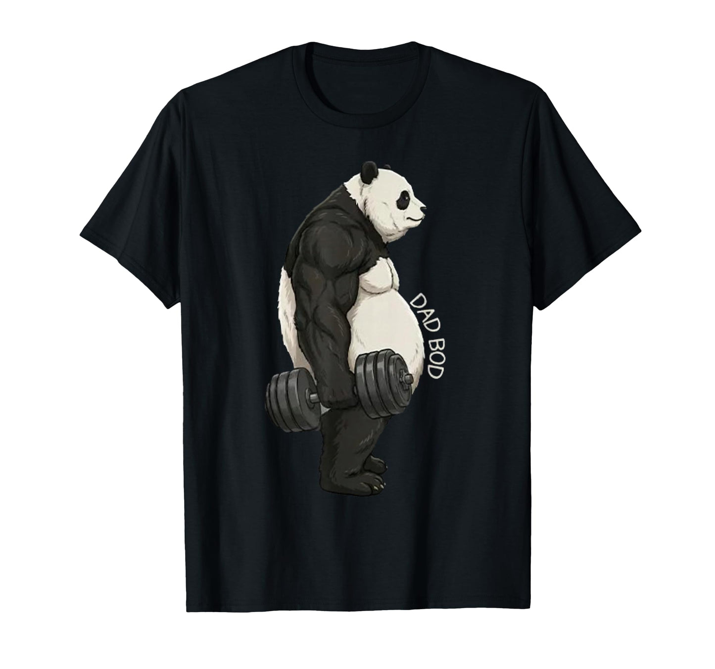 Dad Bod Panda Funny Fitness Gym T-Shirt - Minimalist Print for Adults - T-Shirt, Sweatshirt, Hoodie
