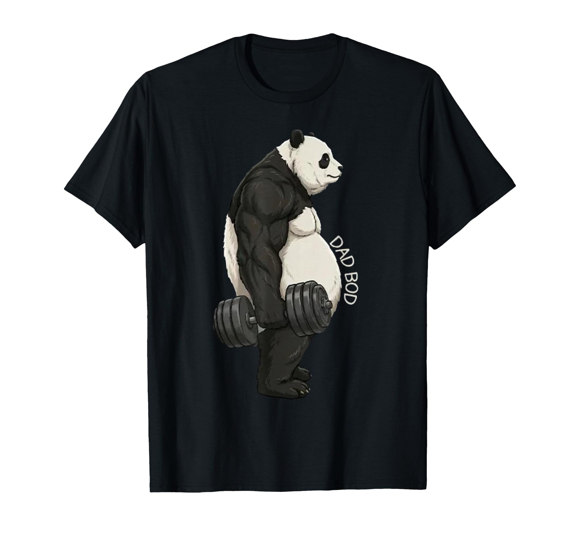 Dad Bod Panda Funny Fitness Gym T-Shirt - Minimalist Print for Adults - T-Shirt, Sweatshirt, Hoodie