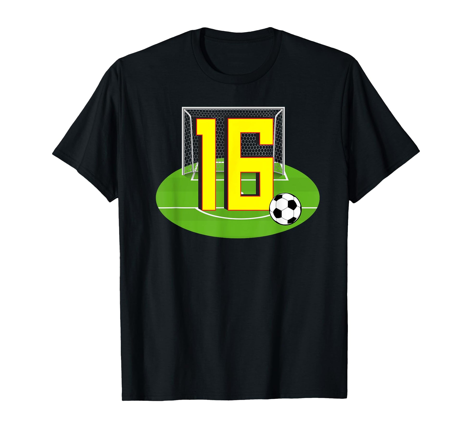 Number 16 16Th Birthday Soccer 16 T-Shirt - Fun Novelty Design Unisex - T-Shirt, Sweatshirt, Hoodie