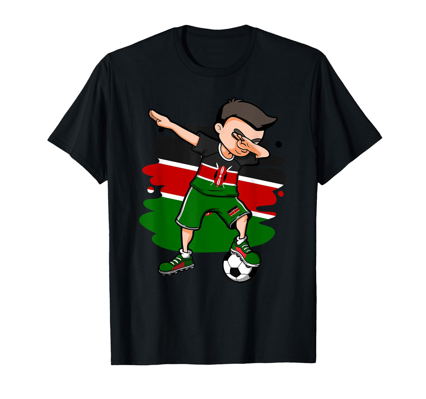 Dabbing Soccer Kenya Jersey Kenyan T-Shirt - Minimalist Print Unisex - T-Shirt, Sweatshirt, Hoodie