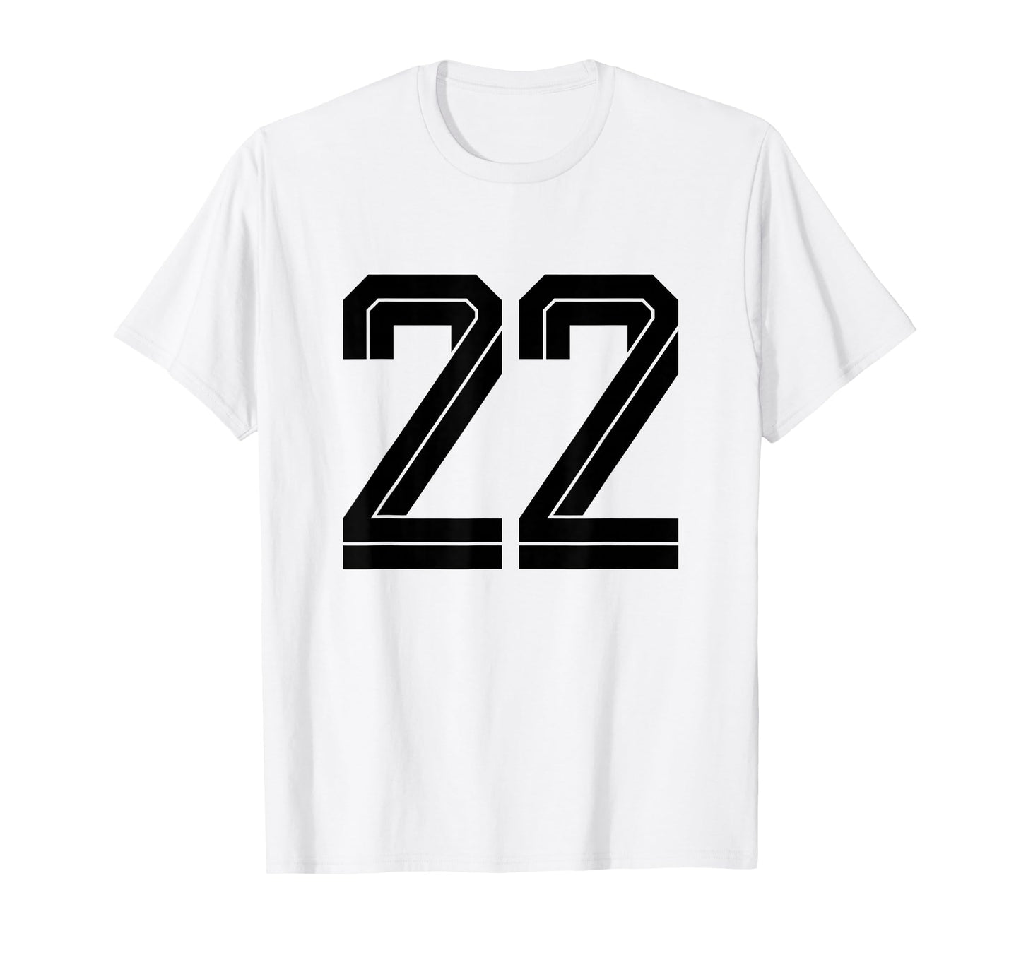 22 White Number 22 Sports Fan Soccer T-Shirt - Streetwear Style for Adults - T-Shirt, Sweatshirt, Hoodie