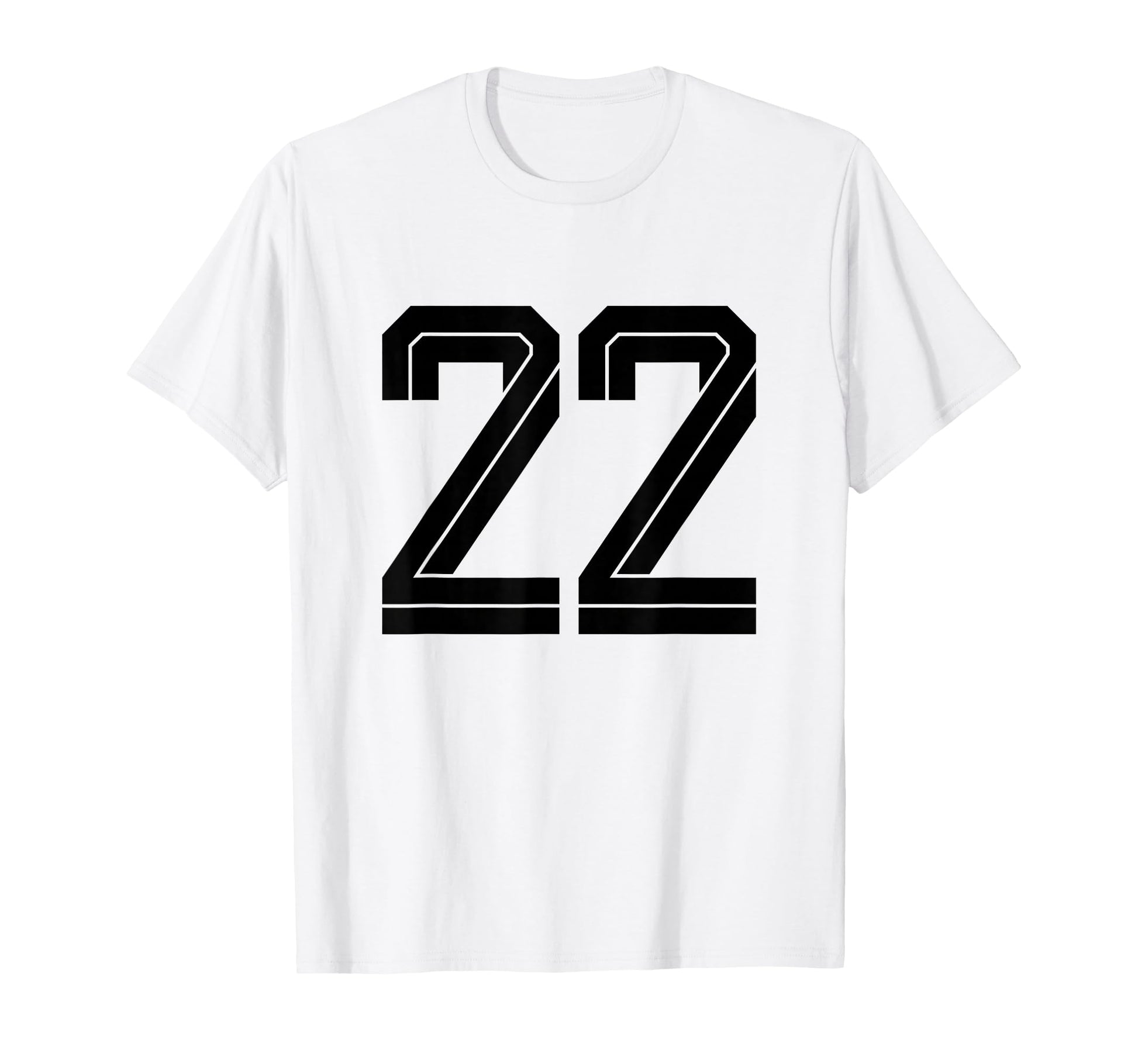 22 White Number 22 Sports Fan Soccer T-Shirt - Streetwear Style for Adults - T-Shirt, Sweatshirt, Hoodie