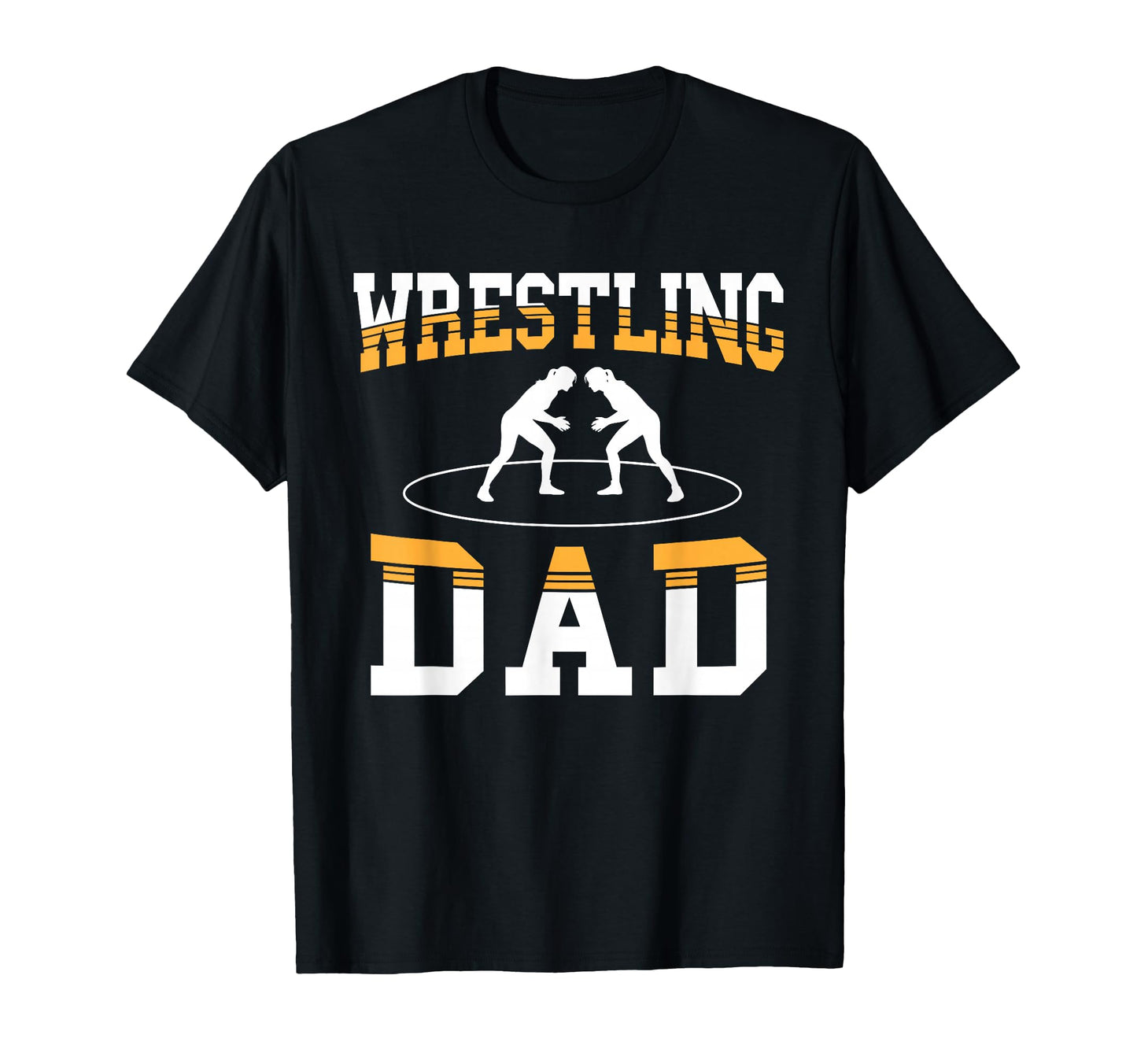 Yellow Wrestler Dad Daddy Cheer T-Shirt - Aesthetic Graphic for Adults - T-Shirt, Sweatshirt, Hoodie