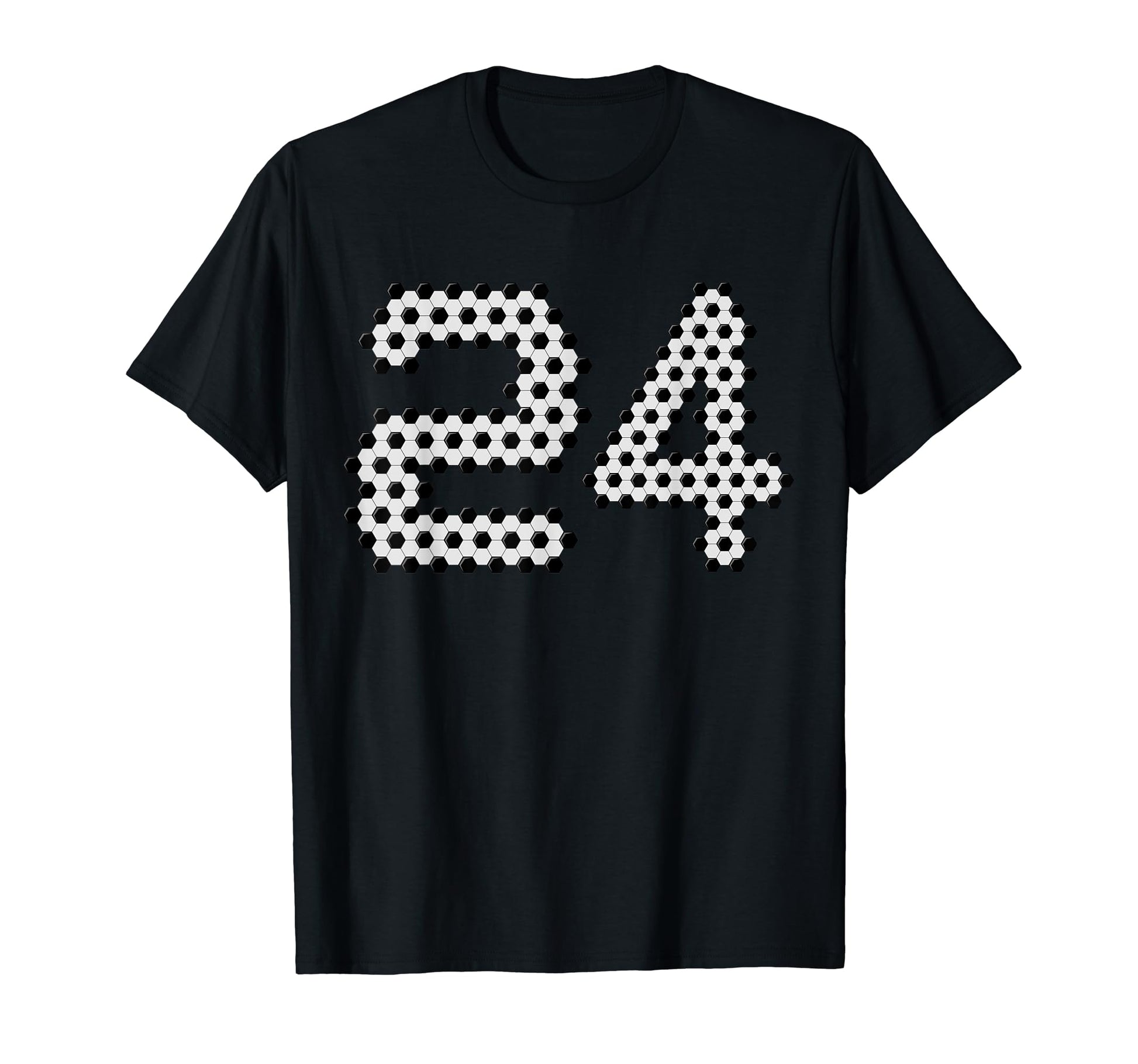 Fun 24Th Birthday Soccer Themed 24 T-Shirt - Trendy Graphic for Adults - T-Shirt, Sweatshirt, Hoodie