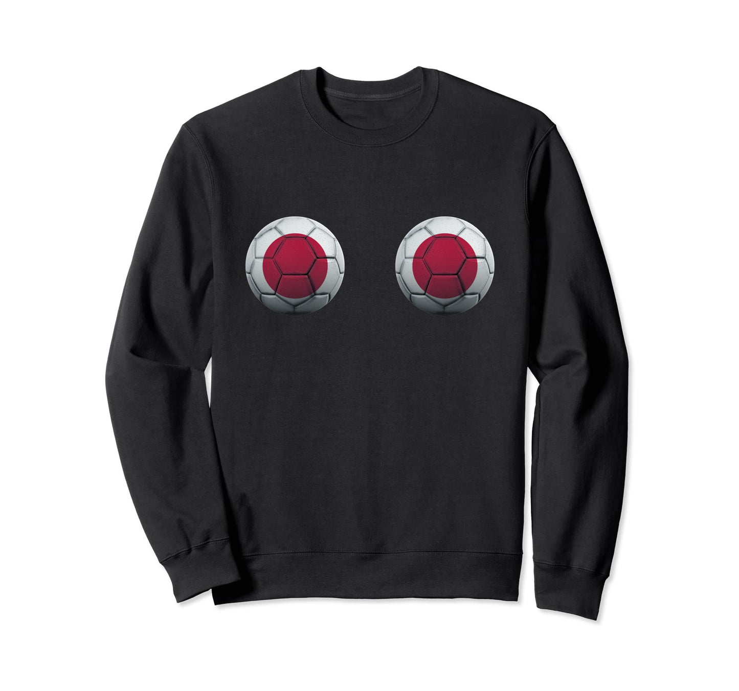 Japan Soccer Japanese Flag Boobs Sweatshirt - Graphic Print for Adults - T-Shirt, Sweatshirt, Hoodie