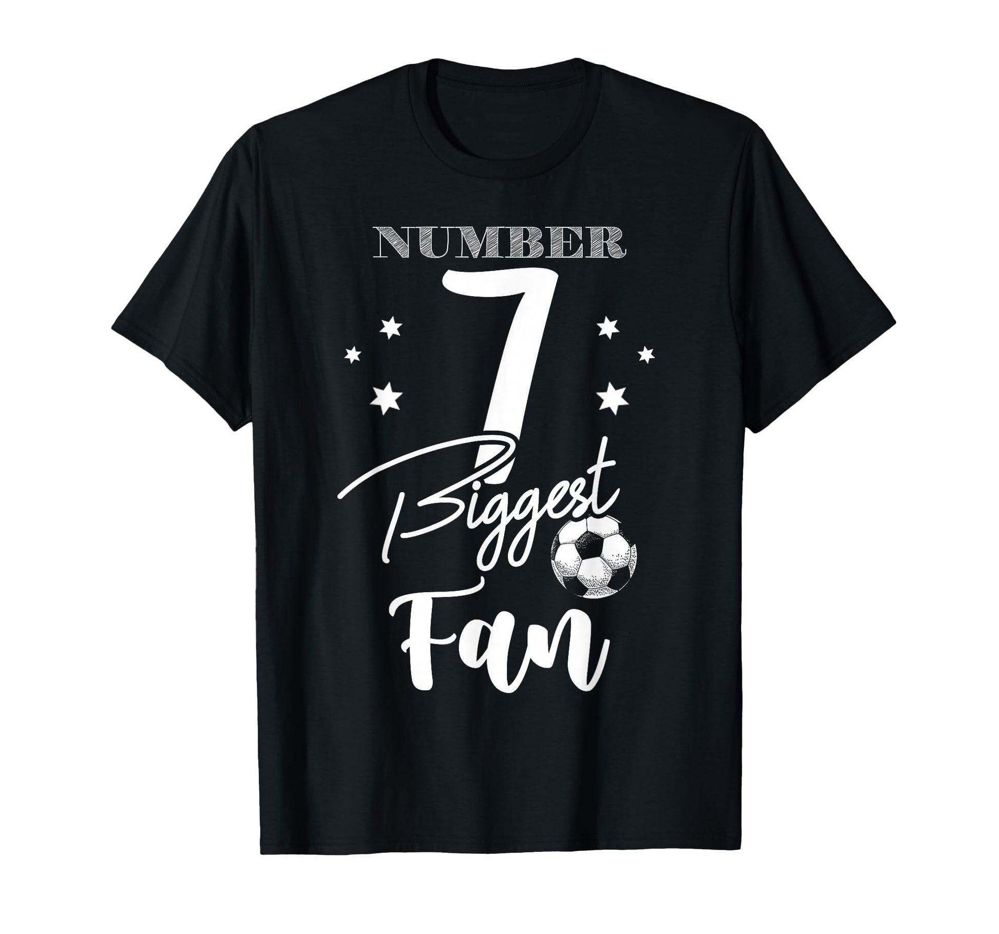 Number 7 Biggest Fan Soccer Player T-Shirt - Custom Art Print Unisex - T-Shirt, Sweatshirt, Hoodie