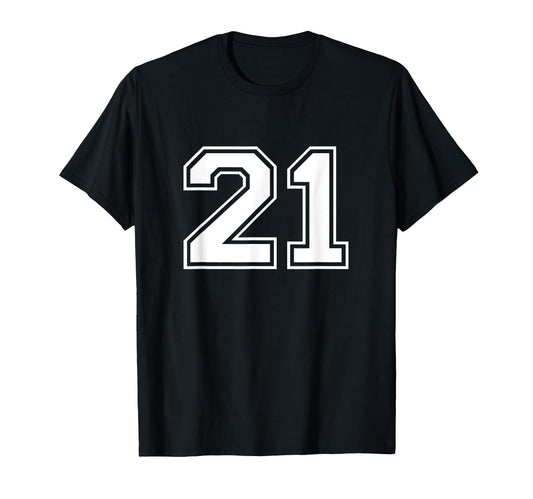 21 Sports Number Fan Best Player T-Shirt - Fun Novelty Design for Adults - T-Shirt, Sweatshirt, Hoodie