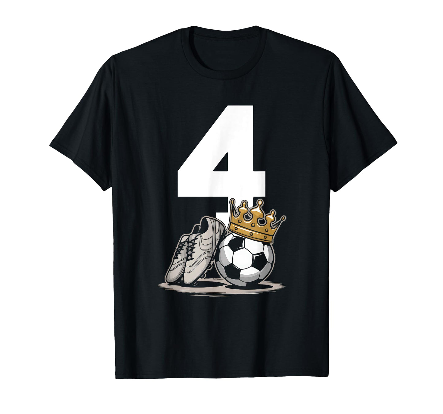 4 Soccer Birthday Gift Soccer Fan Sports T-Shirt - Unique Graphic Unisex - T-Shirt, Sweatshirt, Hoodie