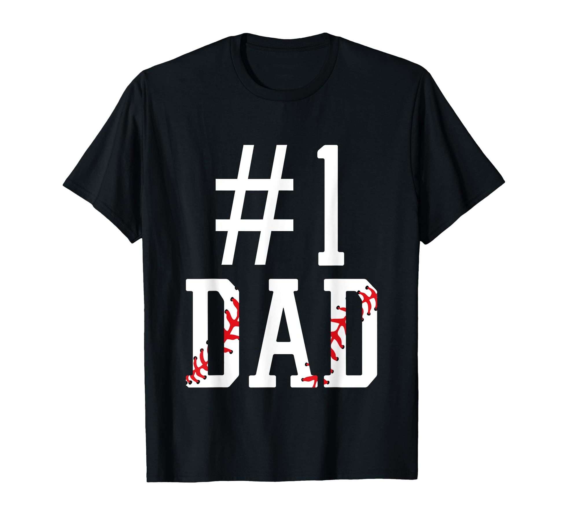 Number One Baseball Dad Joke Fathers T-Shirt - Minimalist Print Men Women - T-Shirt, Sweatshirt, Hoodie