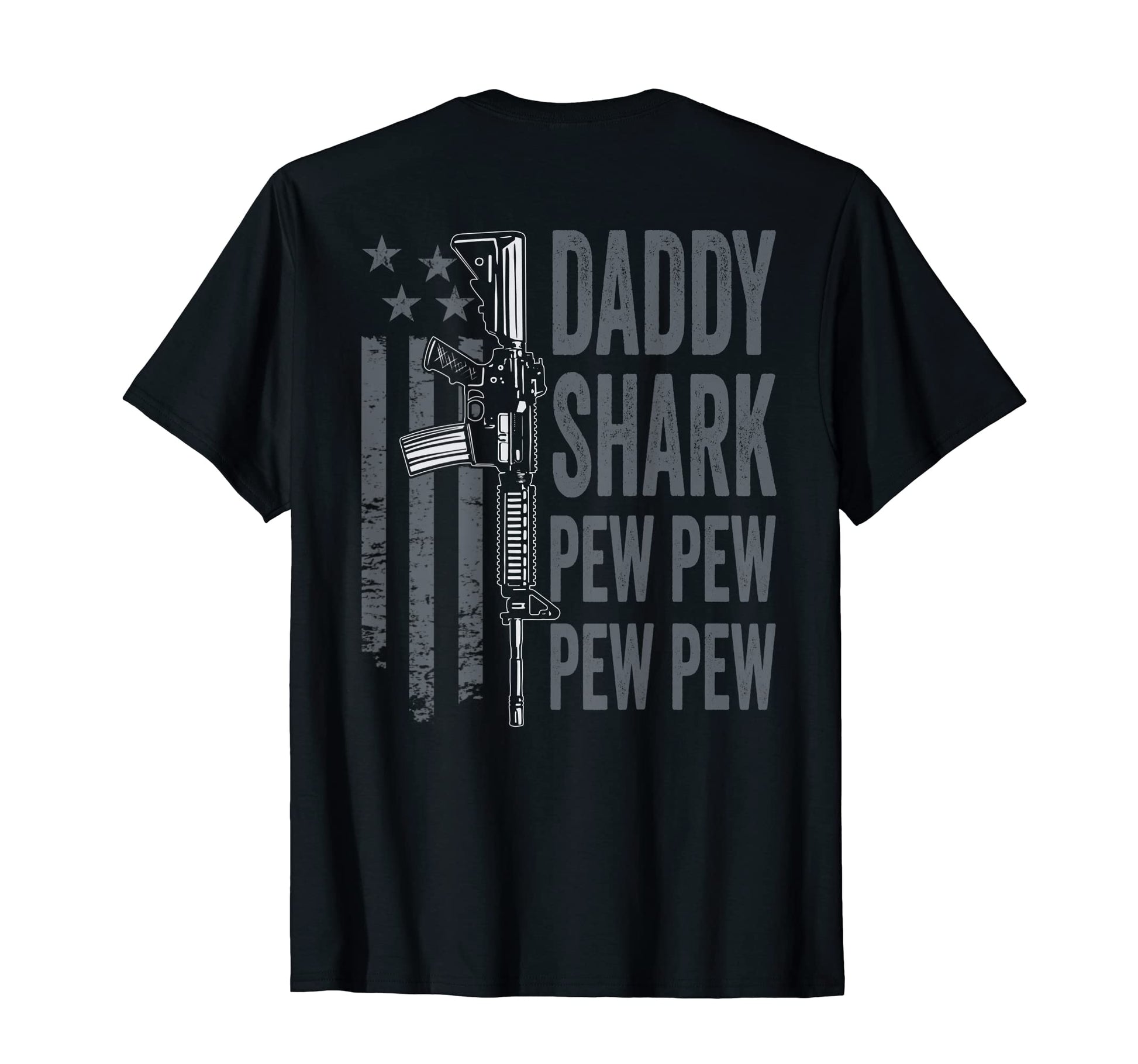 Daddy Shark Pew Pew Mens Guns Joke Funny T-Shirt - Streetwear Style Unisex - T-Shirt, Sweatshirt, Hoodie