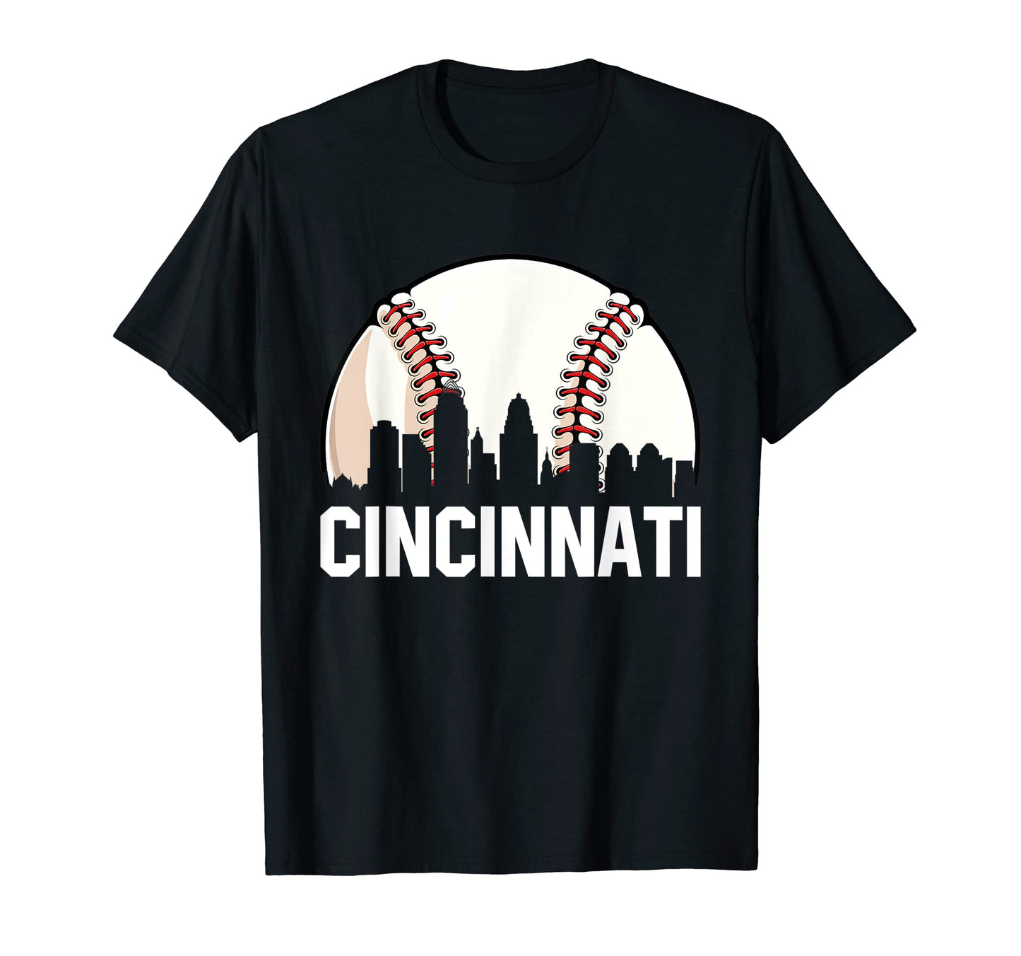 Cincinnati Cityscape Dad Baseball T-Shirt - Streetwear Style for Adults - T-Shirt, Sweatshirt, Hoodie
