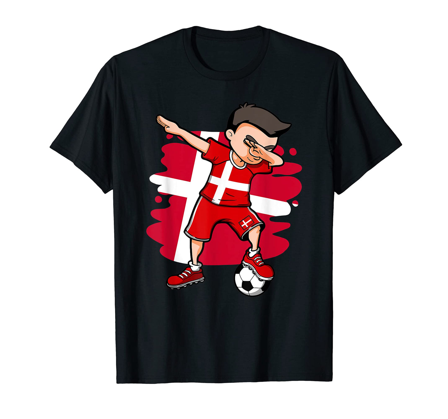 Dabbing Soccer Denmark Jersey Danish T-Shirt - Minimalist Print Unisex - T-Shirt, Sweatshirt, Hoodie