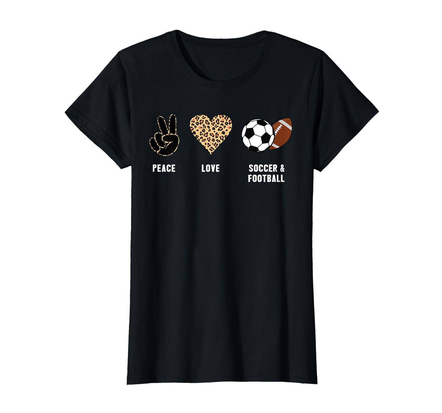 Peace Love Soccer Football Soccer Player T-Shirt - Trendy Graphic Unisex - T-Shirt, Sweatshirt, Hoodie
