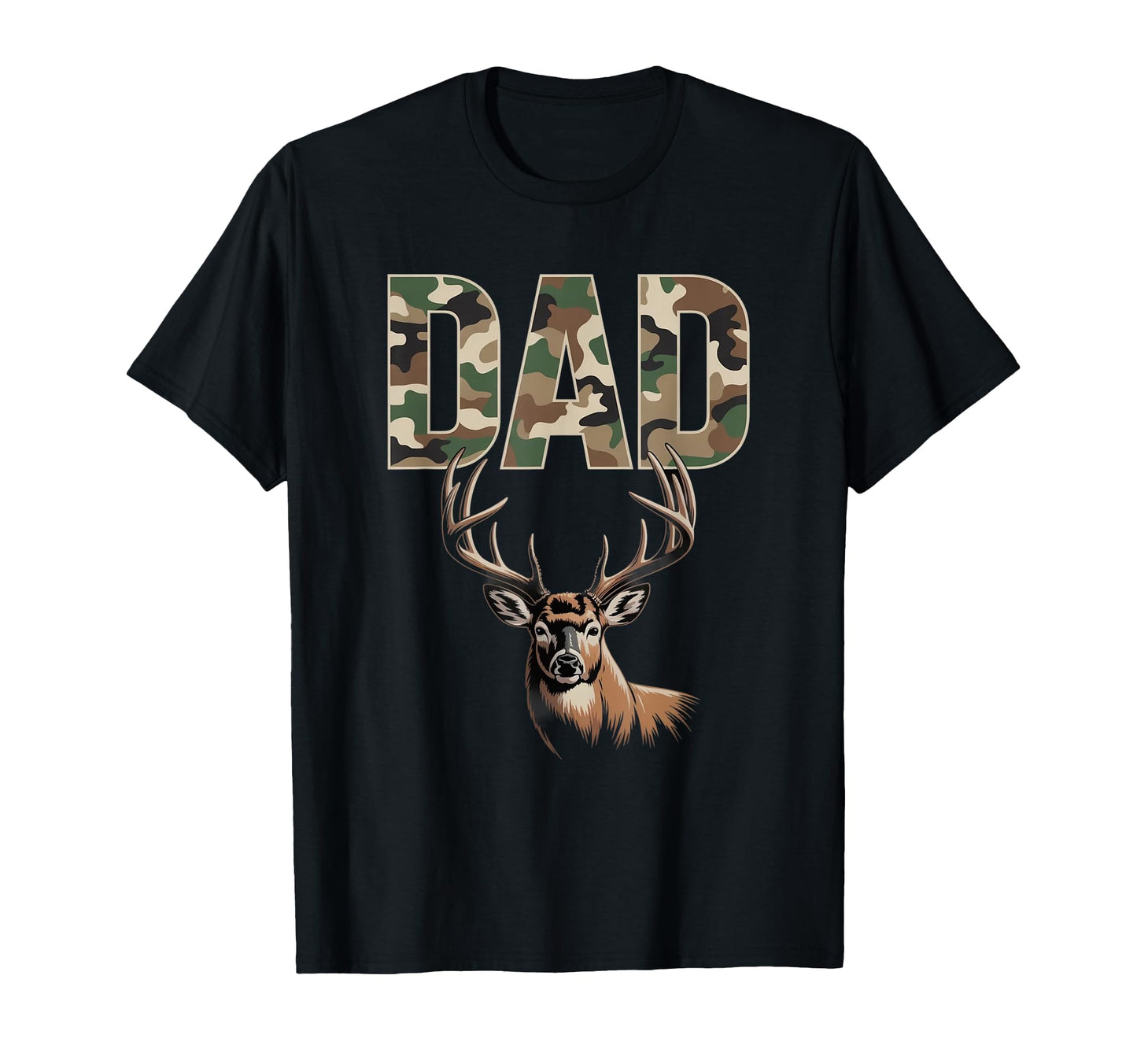 Dad Deer Hunting Camo Father Hunters T-Shirt - Minimalist Print Unisex - T-Shirt, Sweatshirt, Hoodie
