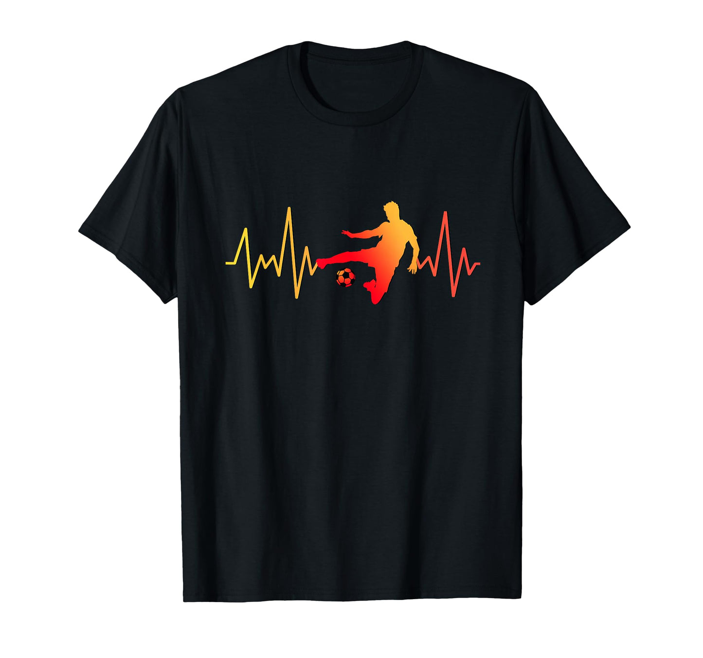 Soccer And Heartbeat T-Shirt - Graphic Print Men Women - T-Shirt, Sweatshirt, Hoodie