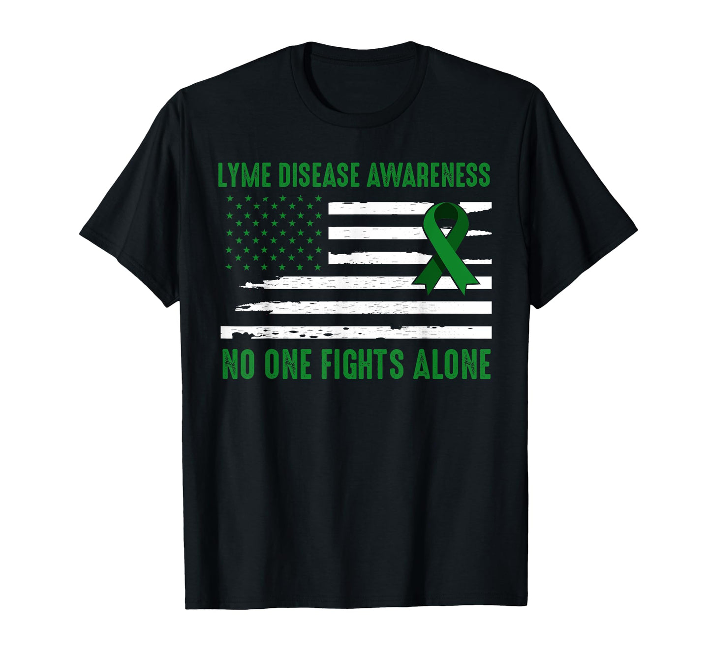 Lyme Disease Awareness Green Ribbon T-Shirt - Trendy Graphic for Adults - T-Shirt, Sweatshirt, Hoodie