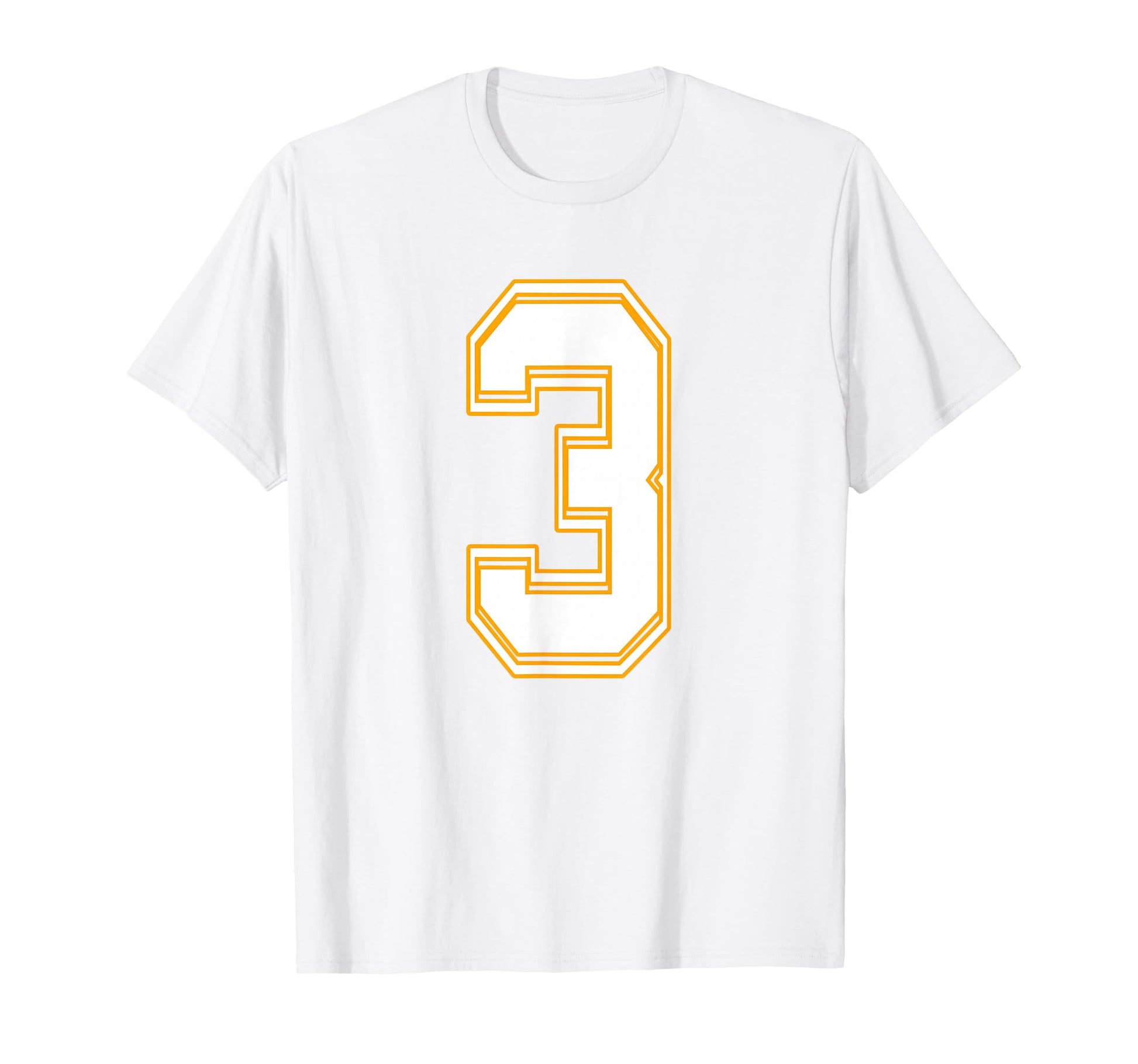 Number 03 Red Yellow White Football T-Shirt - Fun Novelty Design Unisex - T-Shirt, Sweatshirt, Hoodie