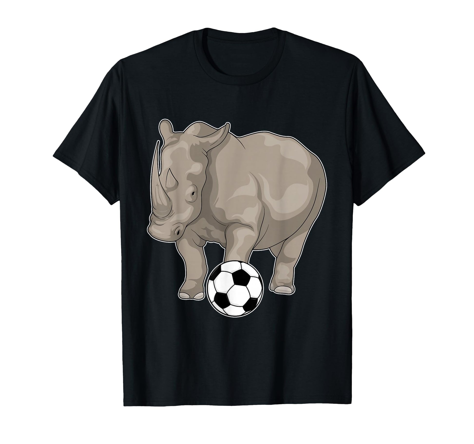 Rhino Soccer Player Soccer Sports T-Shirt - Aesthetic Graphic for Adults - T-Shirt, Sweatshirt, Hoodie
