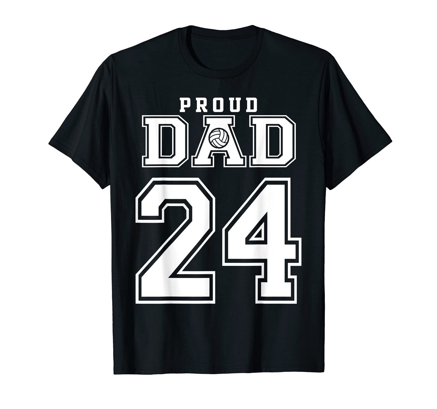 Custom Proud Volleyball Dad Number T-Shirt - Fun Novelty Design for Adults - T-Shirt, Sweatshirt, Hoodie