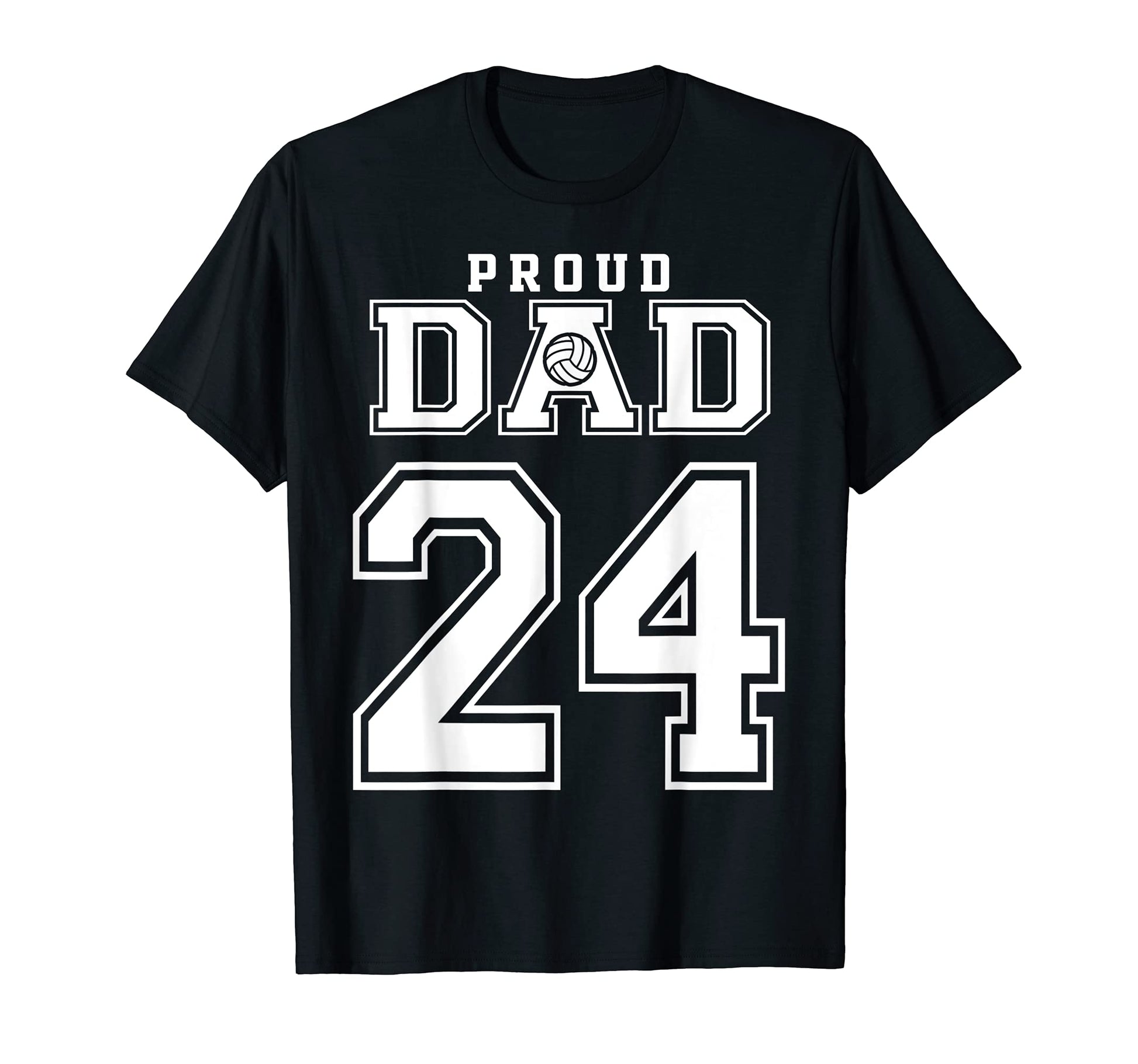 Custom Proud Volleyball Dad Number T-Shirt - Fun Novelty Design for Adults - T-Shirt, Sweatshirt, Hoodie